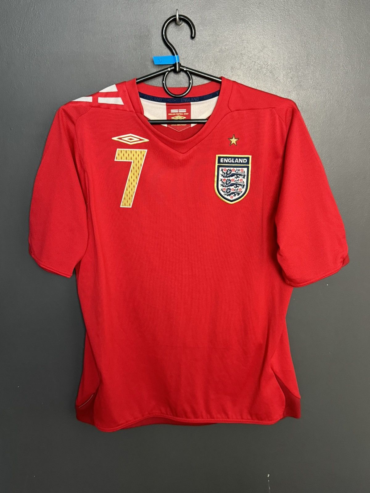 Umbro England National Team 06/08 Away Beckham Football Shirt Size M / US 6-8 / IT 42-44 - 2 Thumbnail