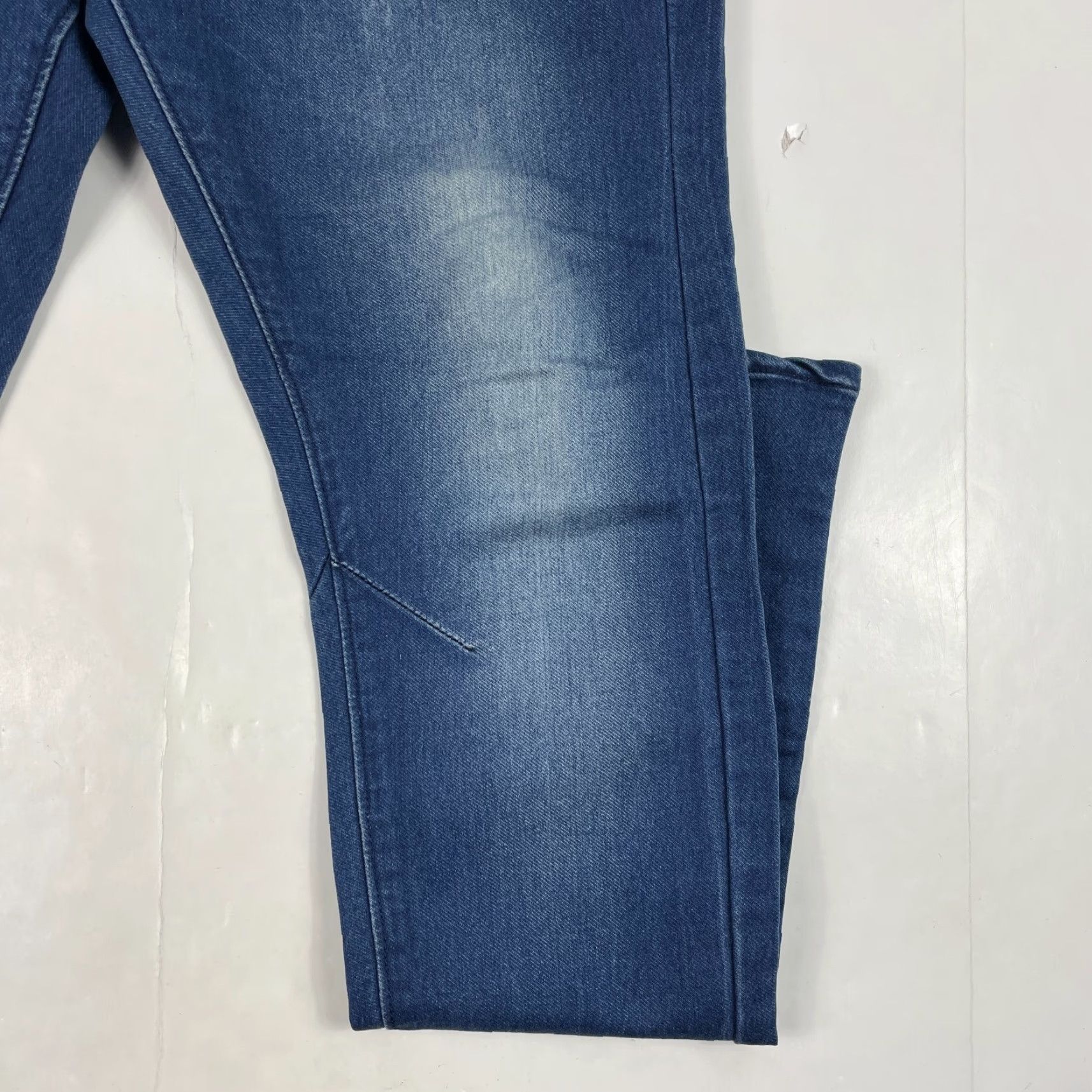 Denime Naughty Guys Jeans Mens 34 x 32 Blue Slim Tapered Medium Wash Denim Stretch Club Jeans Size US 34 / EU 50 - 4 Thumbnail