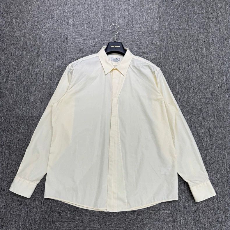 Hermes Hermes Solid Color Shirt - dmc Size US XL / EU 56 / 4 - 1 Thumbnail