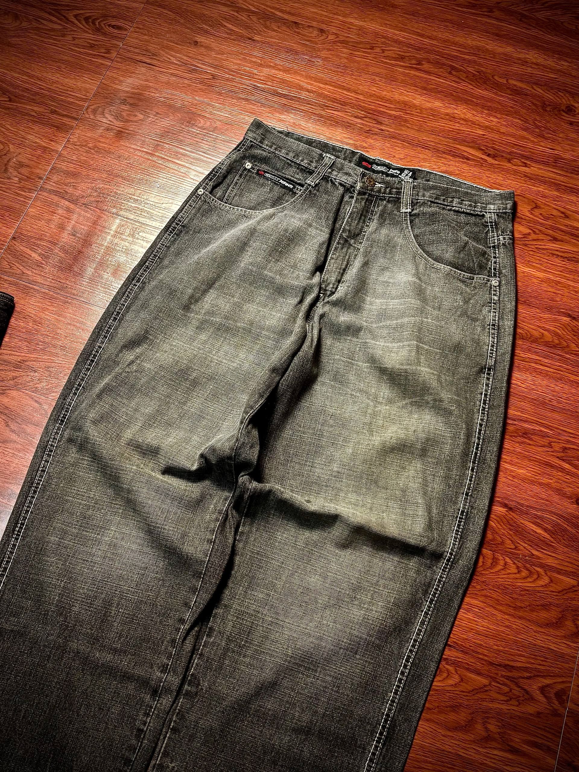 JNCO Vintage 00s GenX Jeans Black Wash Denim Pants Size US 32 / EU 48 - 2 Thumbnail