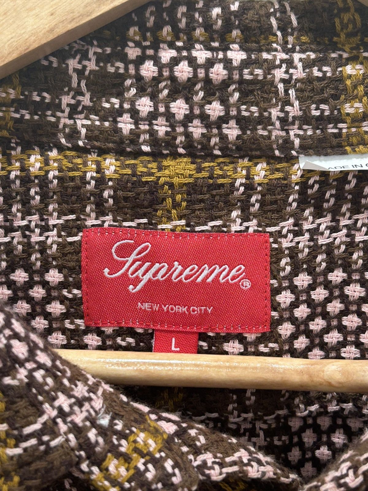 Supreme Supreme Brown Knit Flannel Size US L / EU 52-54 / 3 - 3 Thumbnail