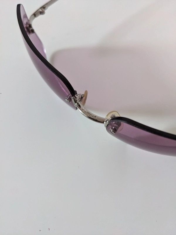 Chanel Chanel Sunglasses 4017 CC Rhinestone Logo Rimless Vintage Size ONE SIZE - 8 Thumbnail