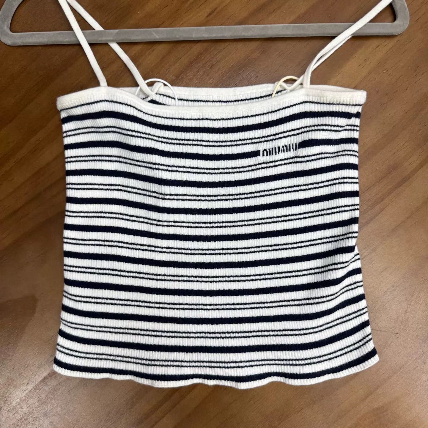 Miu Miu MIU MIU Women's Black & White Camisole Size S / US 4 / IT 40 - 3 Thumbnail