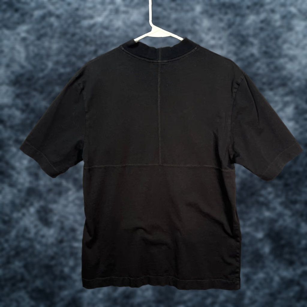 Etudes Mens Size Medium Black Cotton Short Sleeve Mock Neck T-Shirt