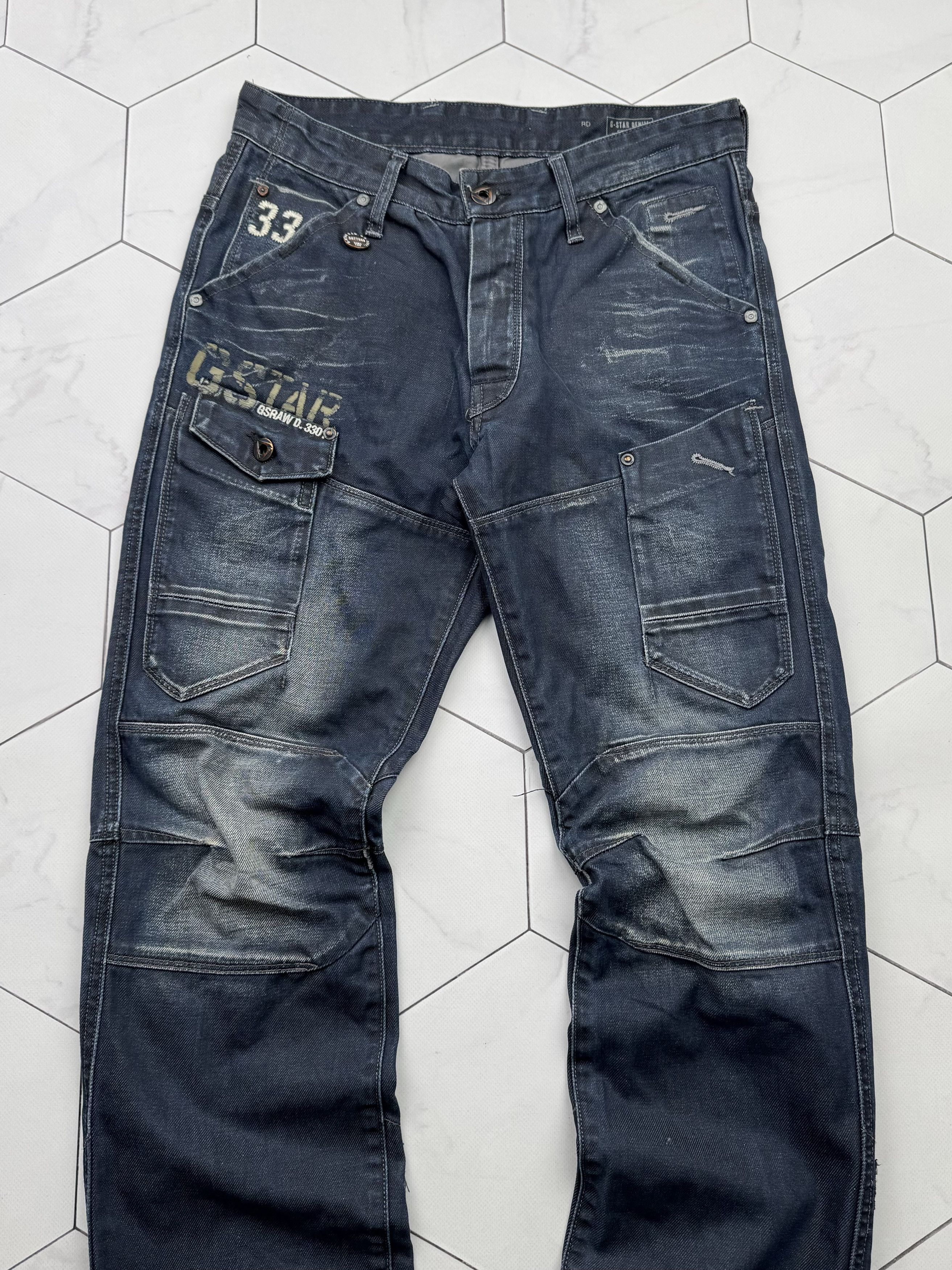 G-Star G Star Raw General 5620 Tapered Extract Embro Jeans (B291) Size US 30 / EU 46 - 2 Thumbnail