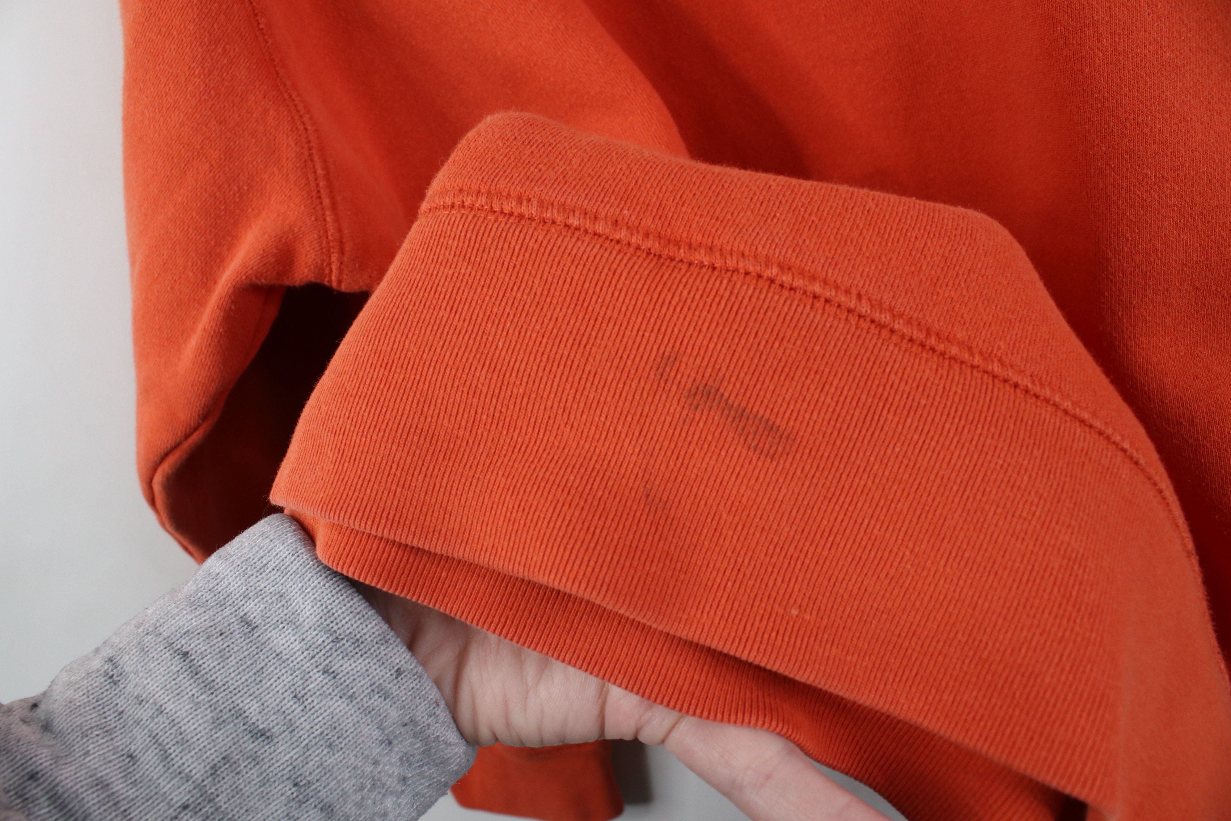 Vintage Vintage 90s Y2K Streetwear Blank Hoodie Sweatshirt Orange Size US XXL / EU 58 / 5 - 11 Thumbnail