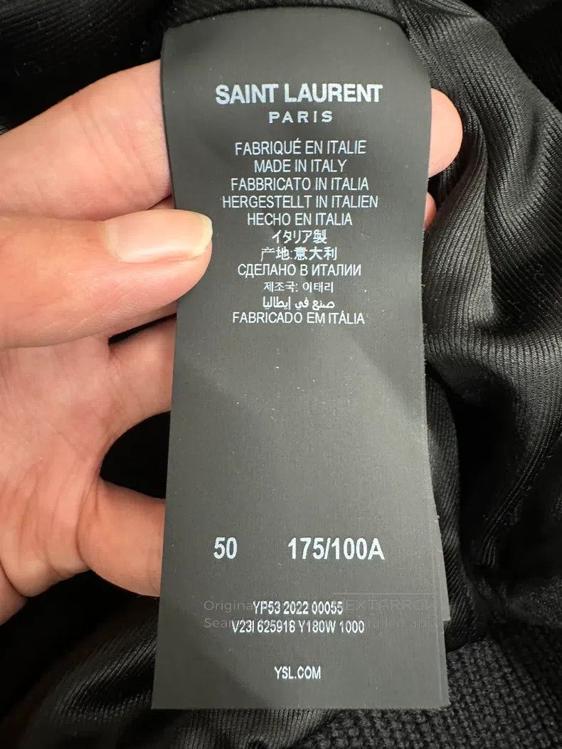 Saint Laurent Paris Saint Laurent Paris Black Wool Slogan Baseball Jacket Size US M / EU 48-50 / 2 - 4 Thumbnail
