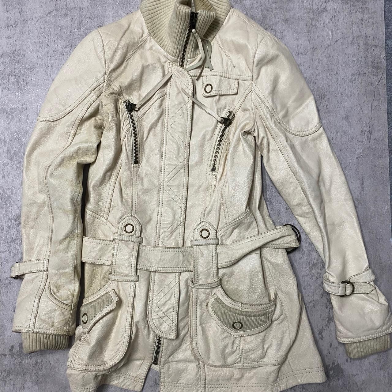 Other Cream Vero Moda jacket with zip up pockets and belt #jacket Size S / US 4 / IT 40 - 1 Thumbnail