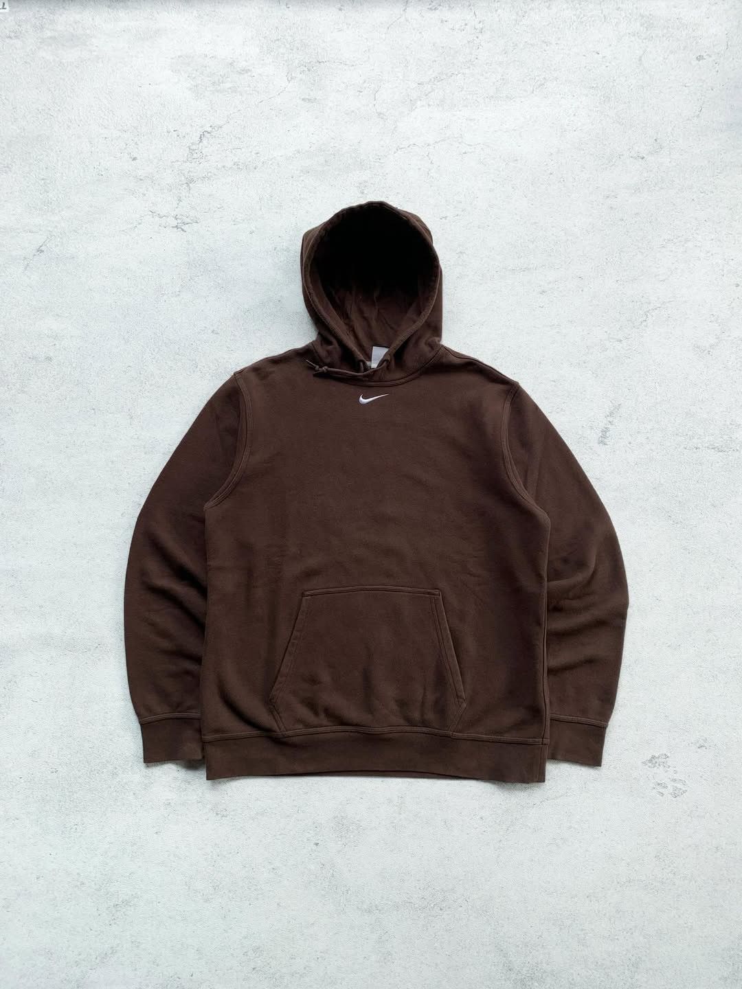 Nike Nike Center Swoosh Brown Hoodie Size US L / EU 52-54 / 3 - 2 Thumbnail