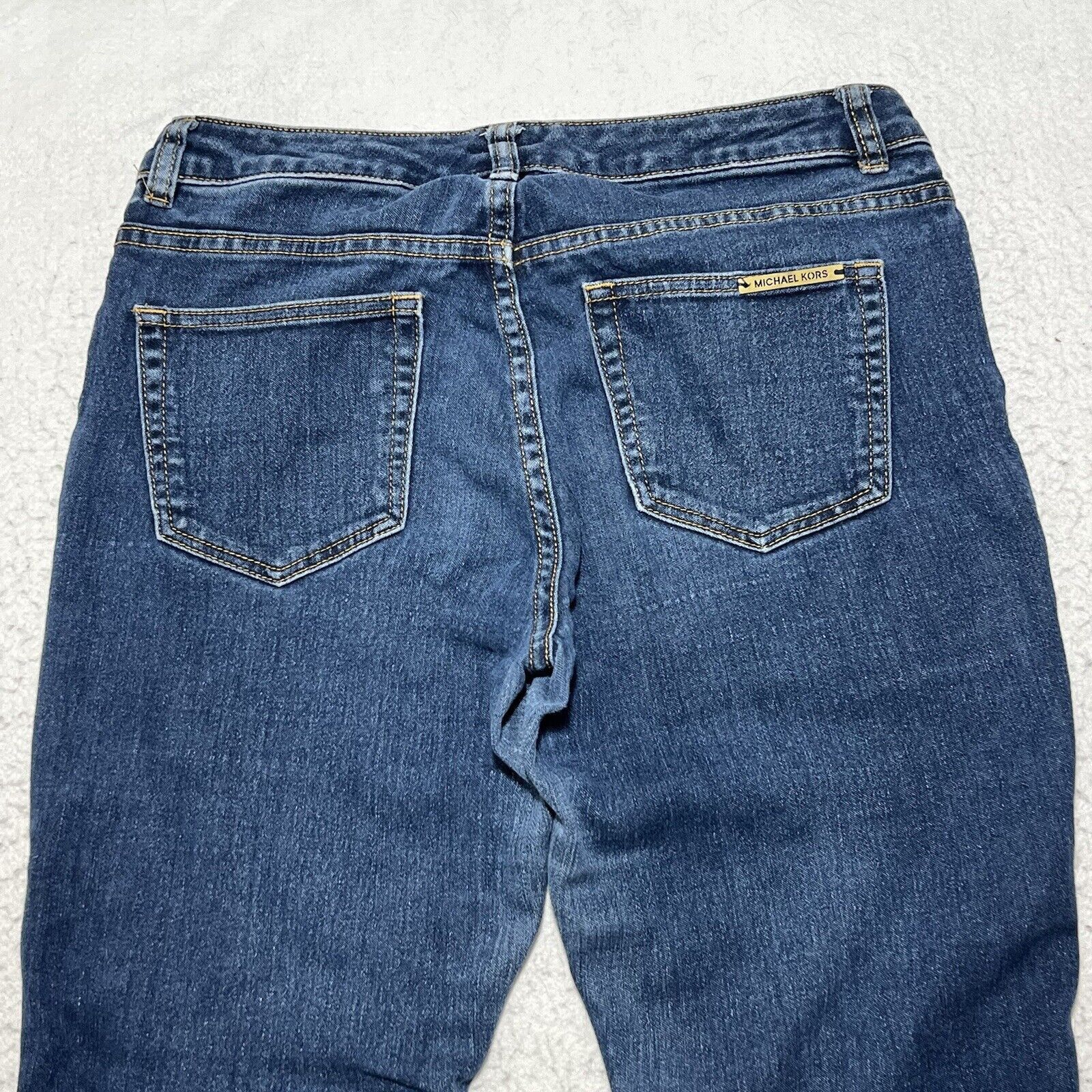 Michael Kors Michael Kors 6 Straight Leg Low Rise Blue Denim Jeans Size 29" - 6 Thumbnail