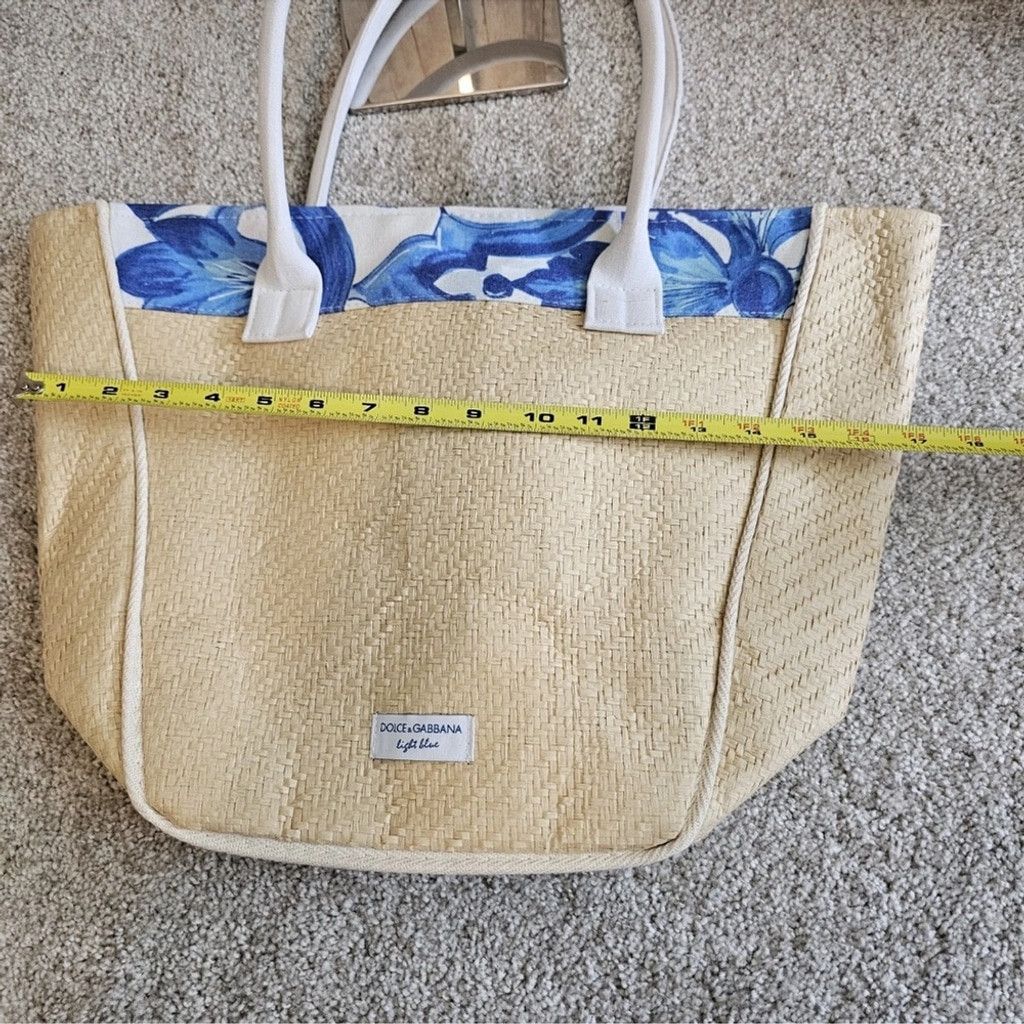 Dolce & Gabbana Dolce & Gabbana NWOT Tan and Blue Rattan Tote Bag Size ONE SIZE - 11 Thumbnail