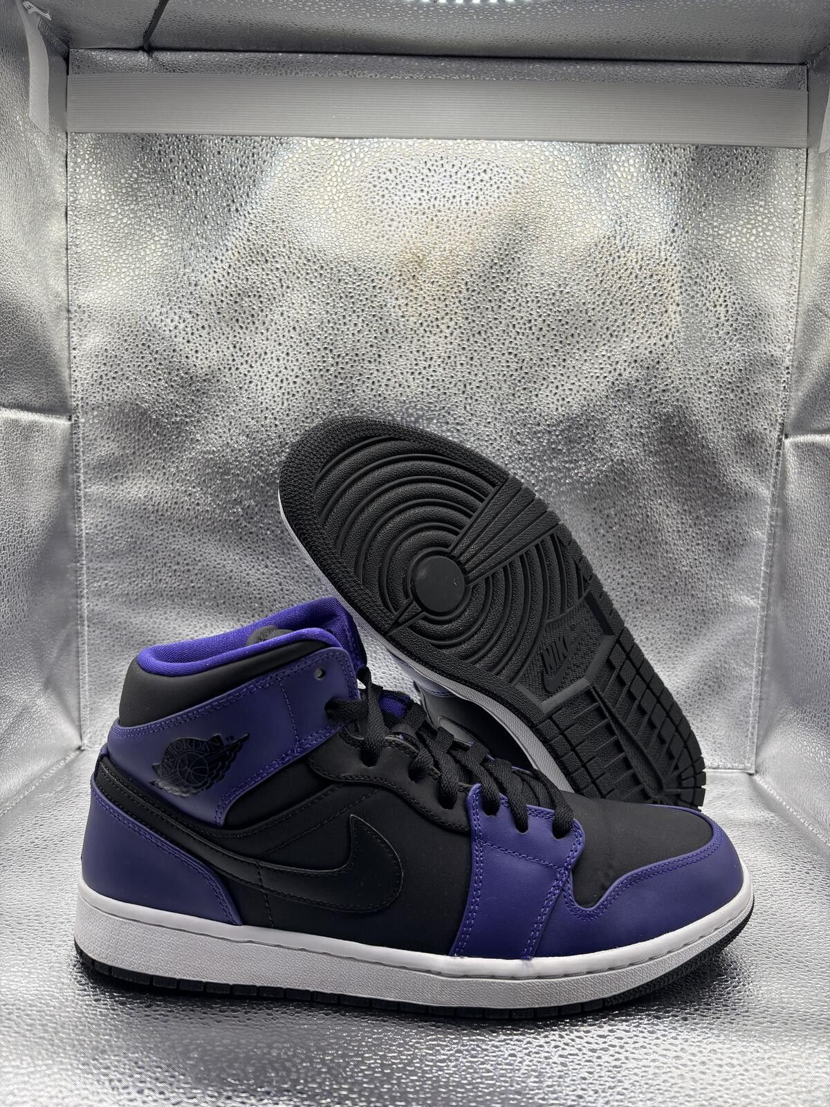 Jordan Brand Air Jordan 1 mid black dark concord 2014 Size US 11 / EU 44 - 1 Thumbnail