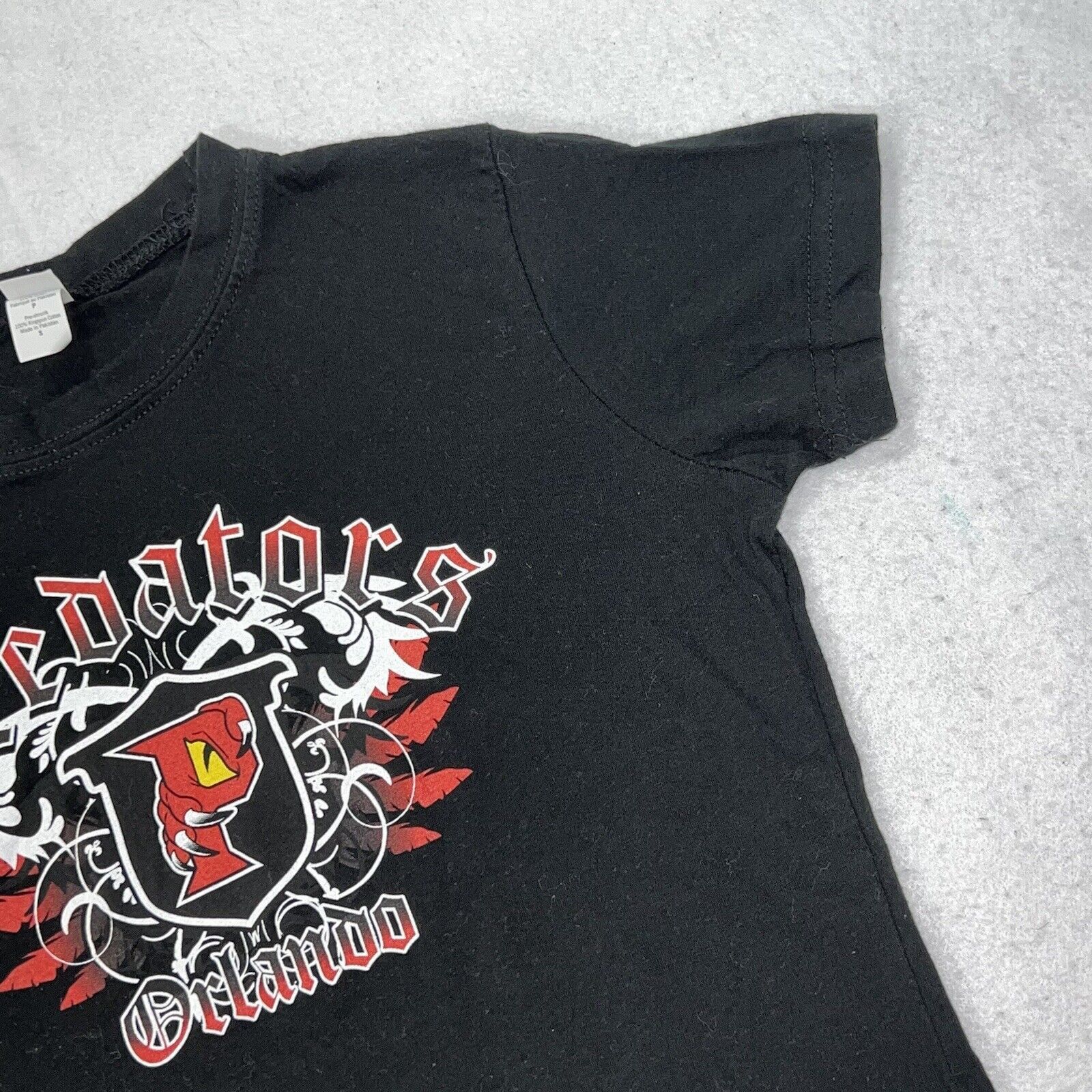 Tultex Orlando Predators Small Arena Football League AFL Black Tee Size S / US 4 / IT 40 - 4 Thumbnail