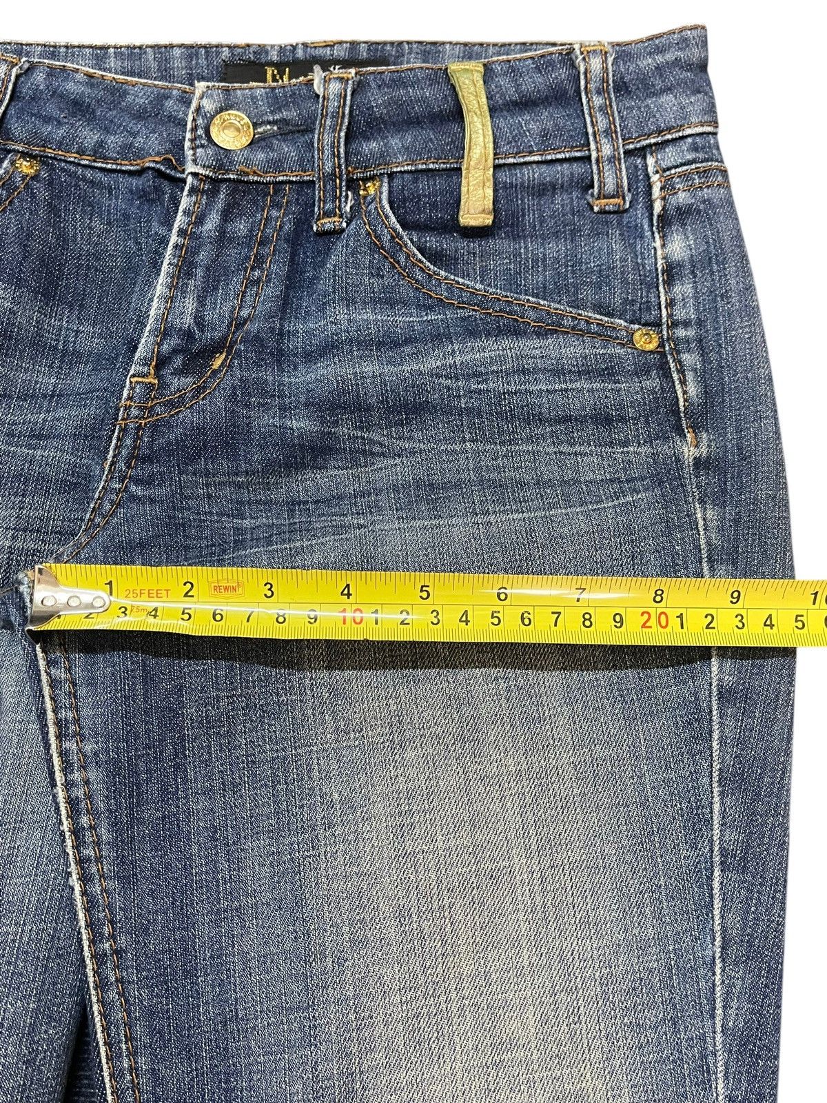 14th Addiction Vintage Japanese Brand Blue Faded Wash Style Flare Jeans Size US 28 / EU 44 - 14 Thumbnail
