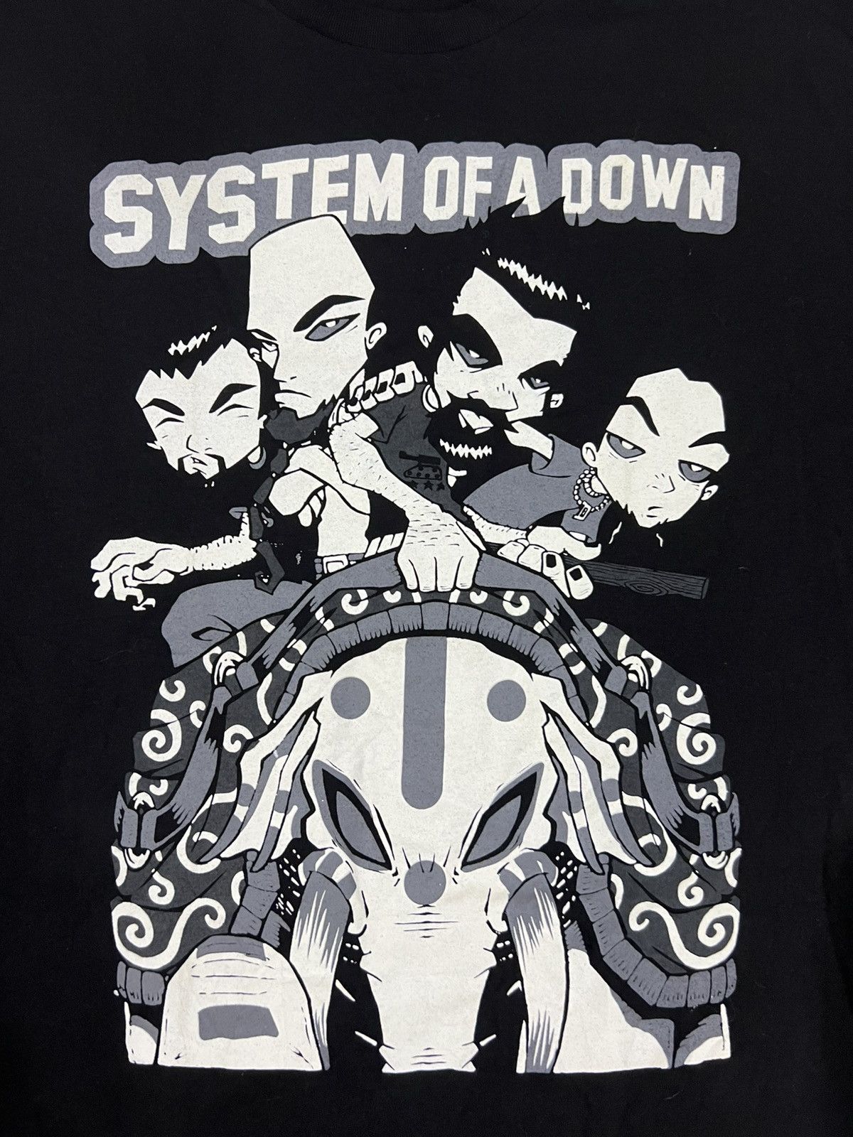 Band Tees × Vintage Vintage 2000s System of a Down SOAD Line Up Cartoon Shirt Size US XL / EU 56 / 4 - 5 Thumbnail