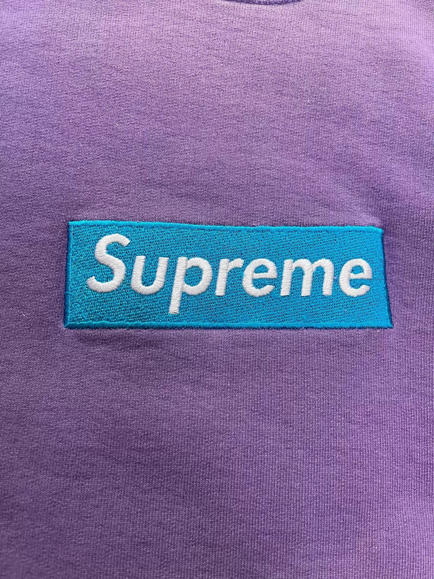 Supreme Supreme 07 Teal on Purple Box Logo Crewneck M OG Excellent Size US M / EU 48-50 / 2 - 3 Thumbnail