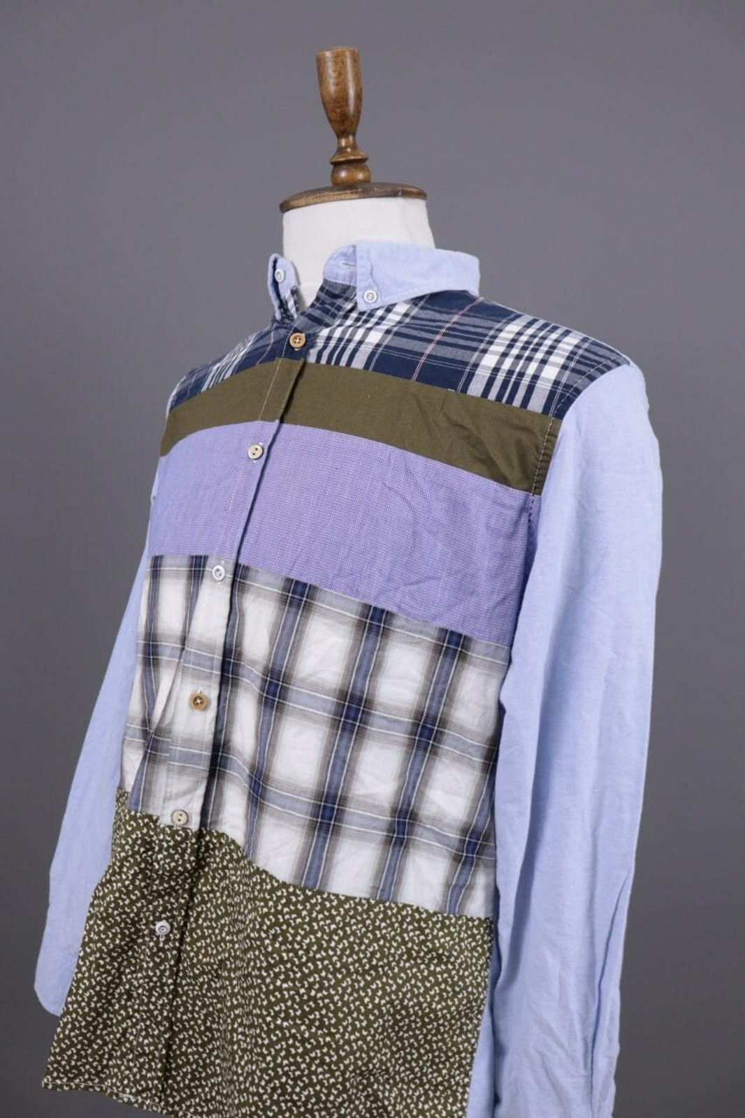 Desigual Desigual Check Designer Blue Button Down Shirt Size L Size US L / EU 52-54 / 3 - 7 Thumbnail