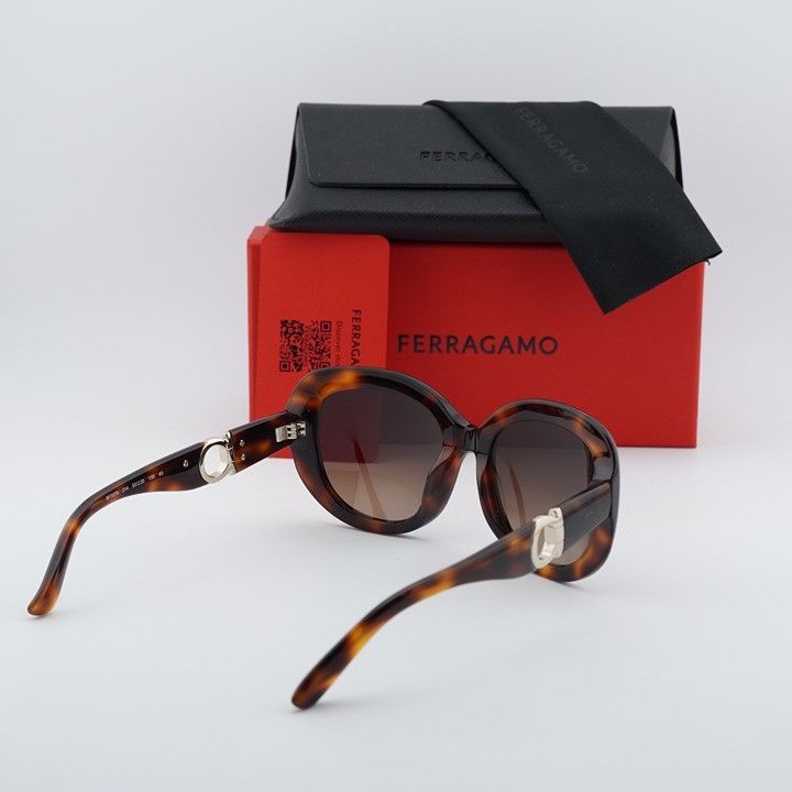 Salvatore Ferragamo Salvatore Ferragamo SF727S 214 Sunglasses Havana Butterfly Size ONE SIZE - 10 Thumbnail