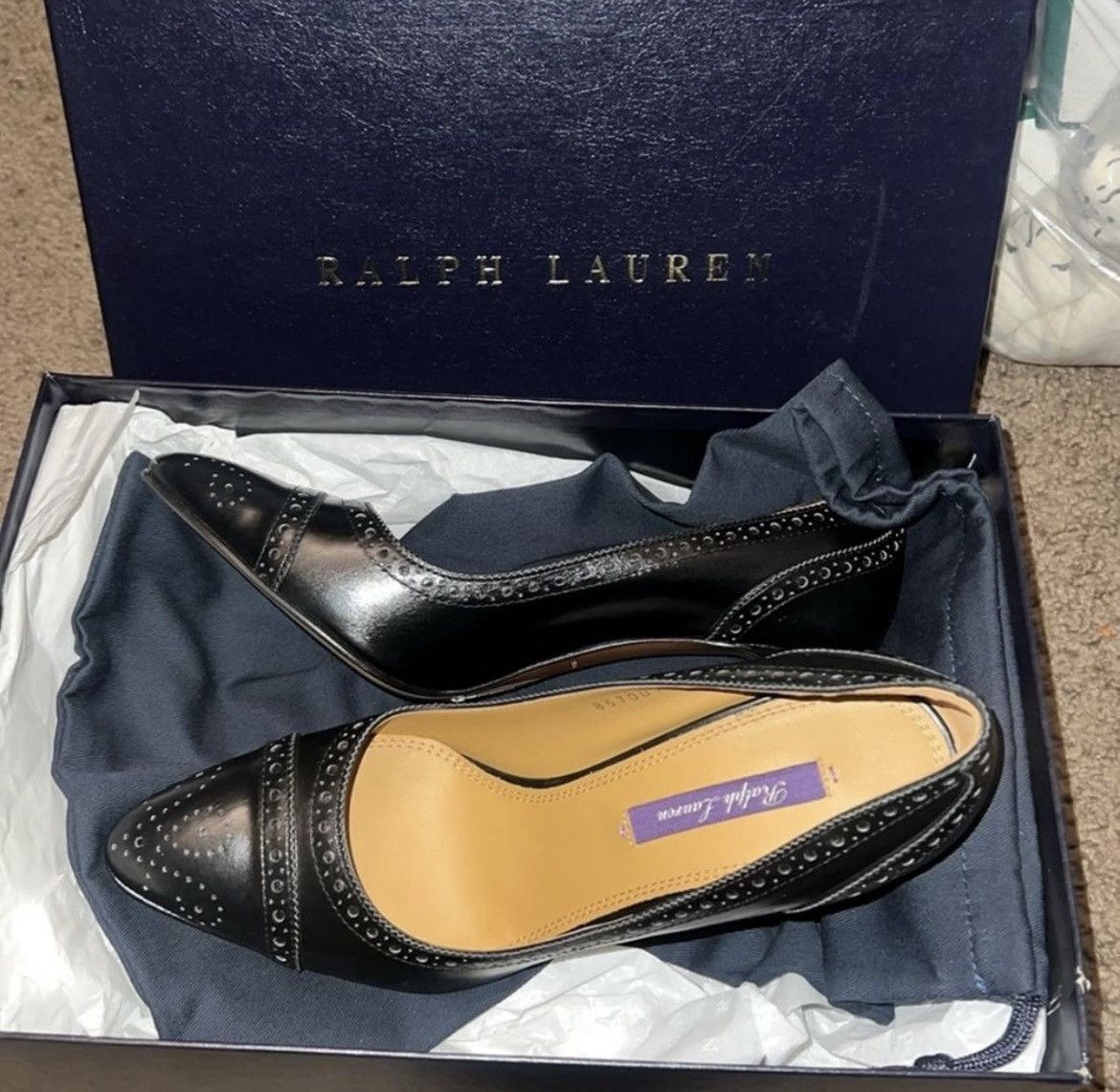 Polo Ralph Lauren Black Ralph Lauren pumps Size US 7.5 / IT 37.5 - 2 Thumbnail