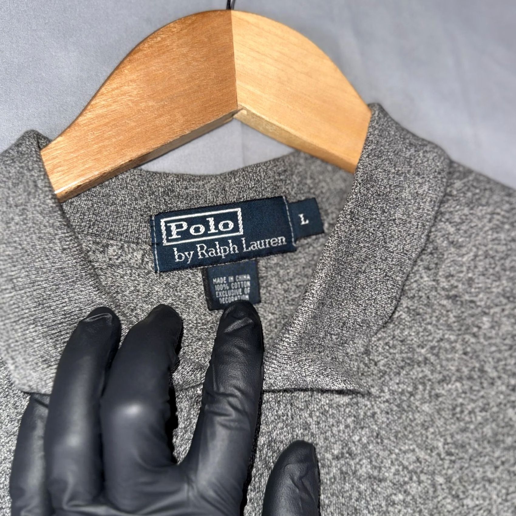 Polo Ralph Lauren Polo Ralph Lauren Mens Large Gray Long Sleeve Cotton Pony Logo Polo Shirt Size US L / EU 52-54 / 3 - 3 Thumbnail