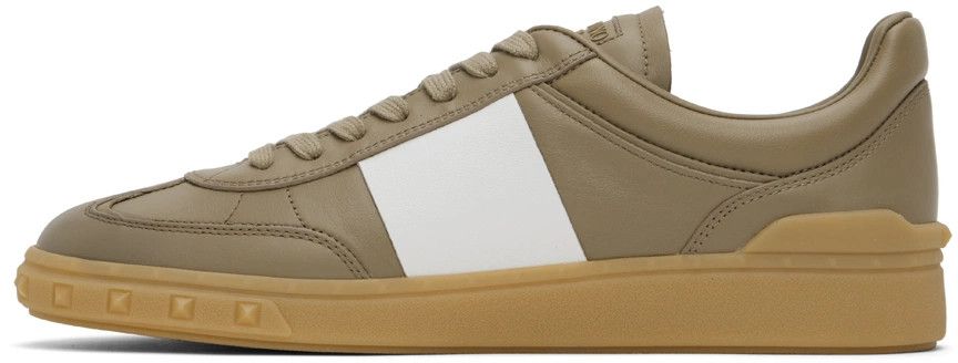 Valentino o1y0525 Logo Low-Top Sneakers in Khaki/White Size US 10 / EU 43 - 2 Thumbnail