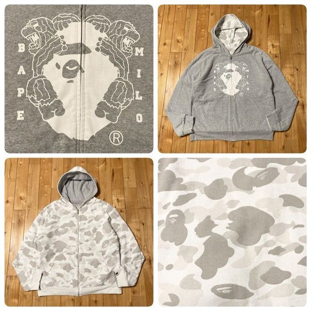 Bape 🔥Reversible🔥 BAPE CAMO Zip up hoodie a bathing ape NIGO Size US M / EU 48-50 / 2 - 1 Thumbnail