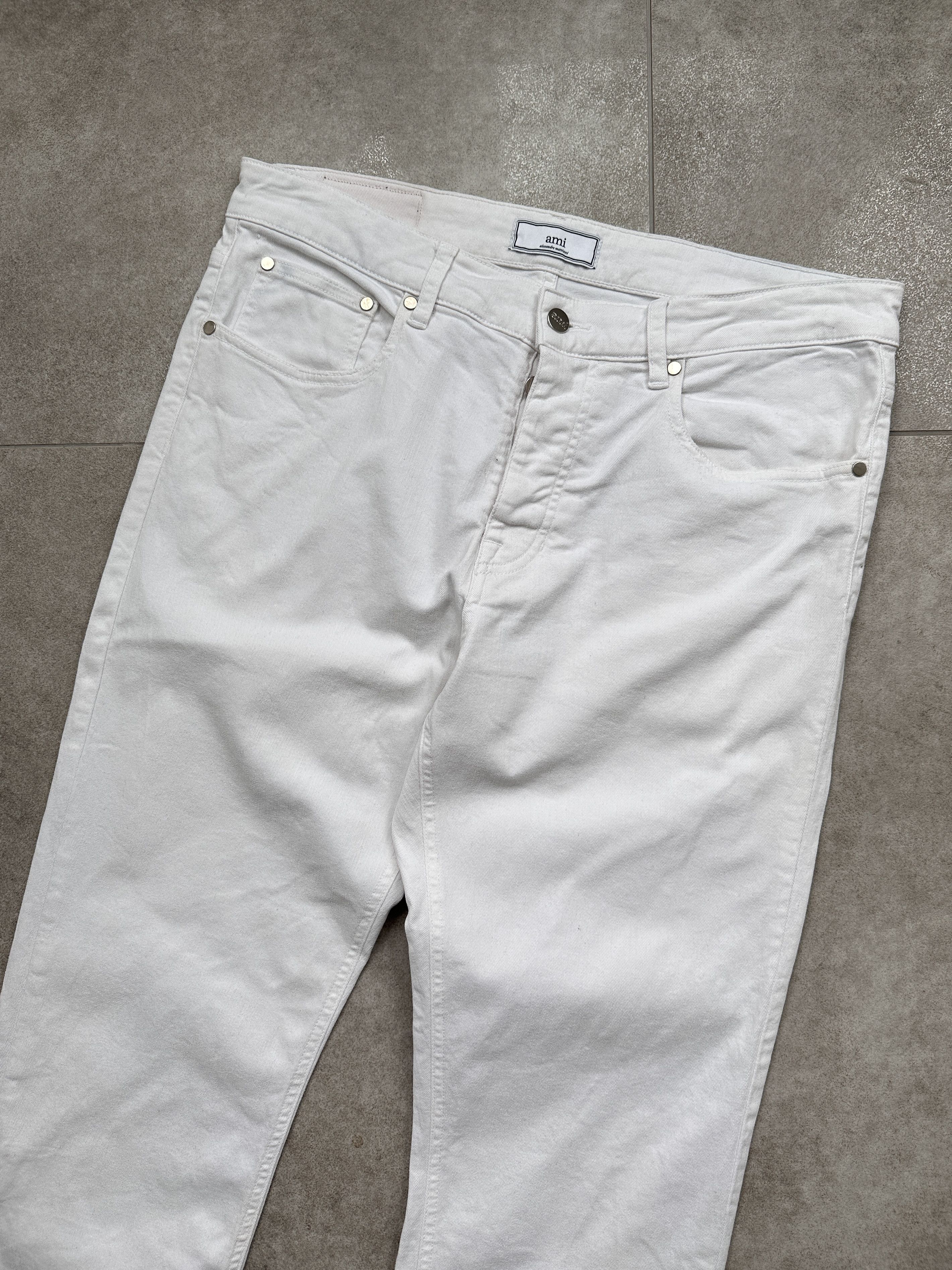 AMI AMI White Denim Pants Jeans Size US 34 / EU 50 - 6 Thumbnail