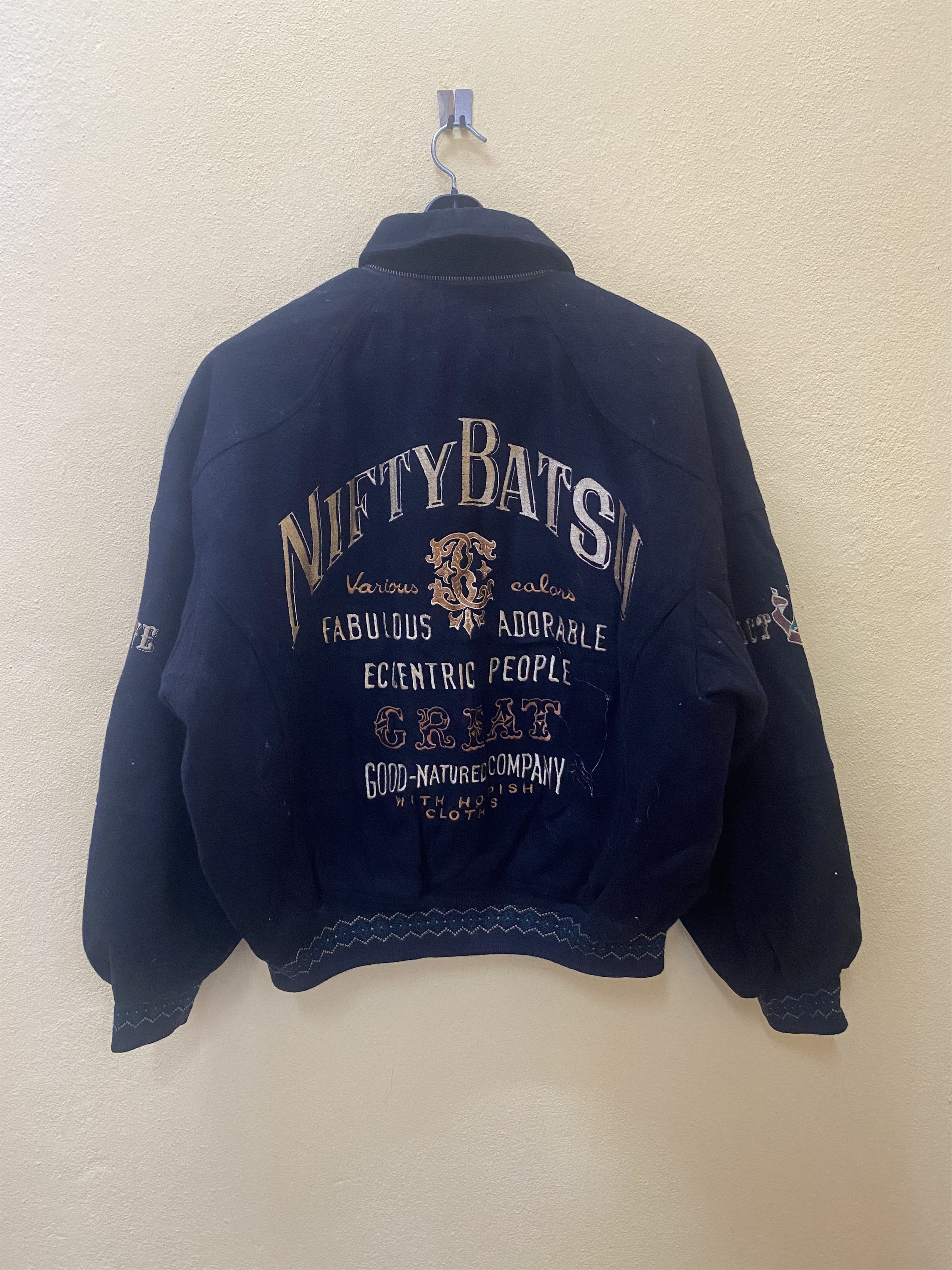 Japanese Brand Batsu Varsity Jacket Size US XL / EU 56 / 4 - 4 Thumbnail