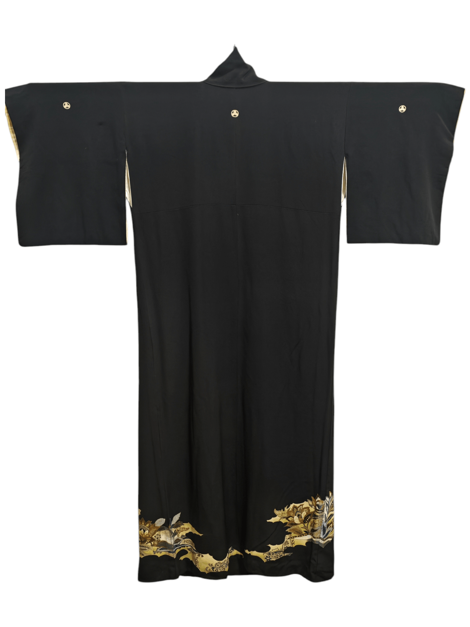 Japanese Brand × Vintage Vintage Japanese Tomesode Kimono Robe Silk Kimono Dress Size US L / EU 52-54 / 3 - 4 Thumbnail