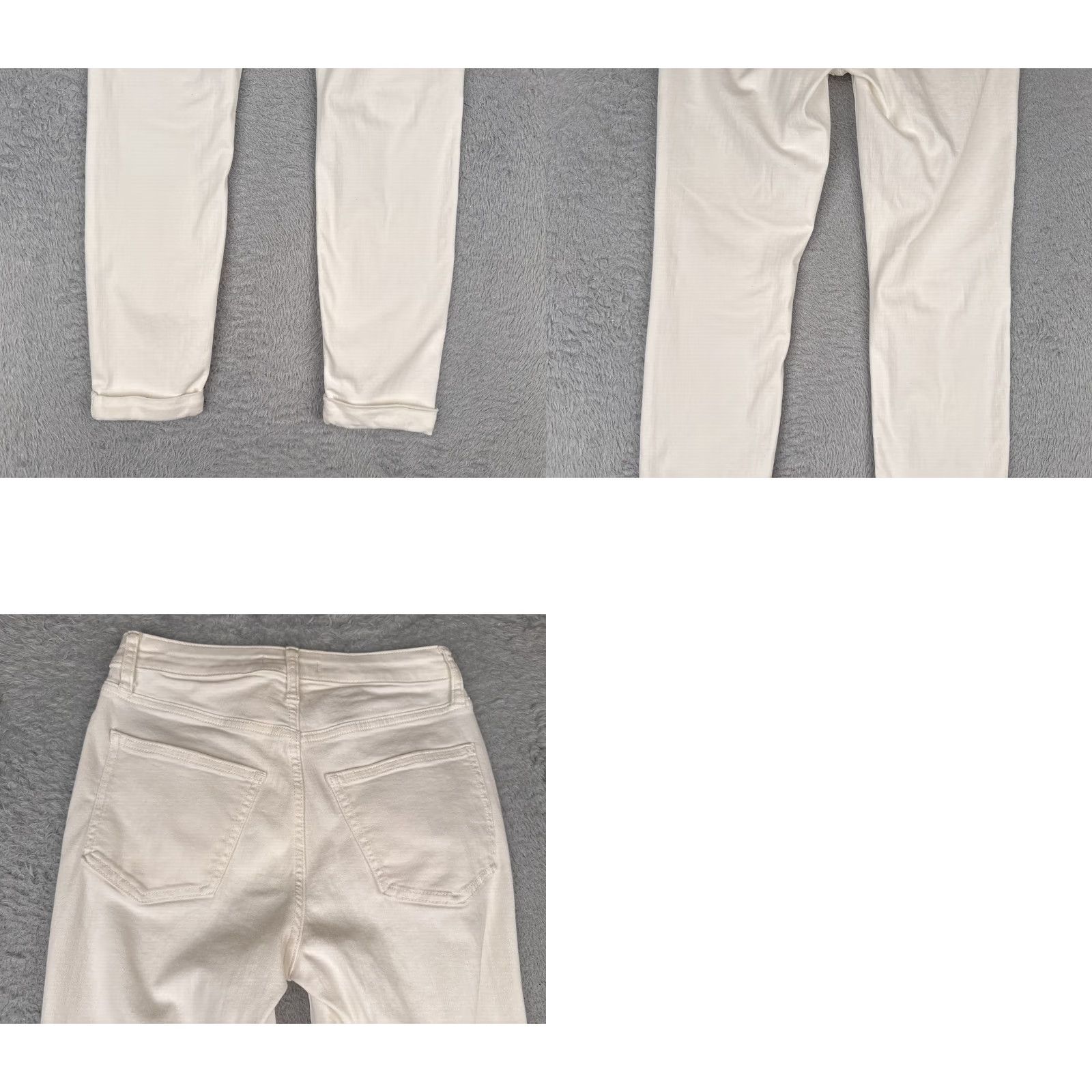 Vintage LC Lauren Conrad Jeans Women White Denim High Rise Skinny Ankle Cropped Hem 26x26 4 Regular Inseam 26 in Cotton Denim Size 27" / US 4 / IT 40 - 10 Thumbnail