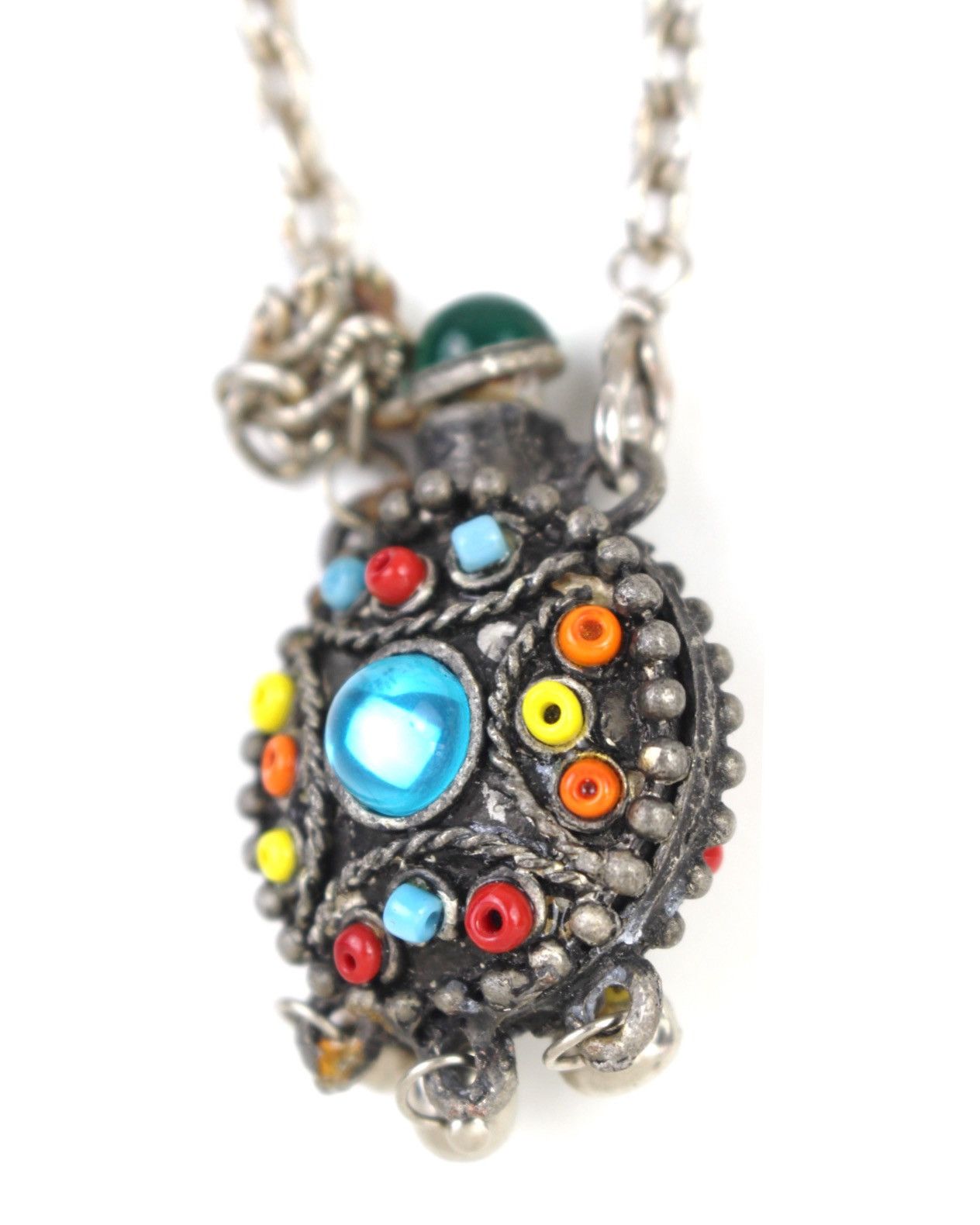 Vintage 1970S BOHEMIAN PERFUME BOTTLE PENDANT NECKLACE Size ONE SIZE - 4 Thumbnail