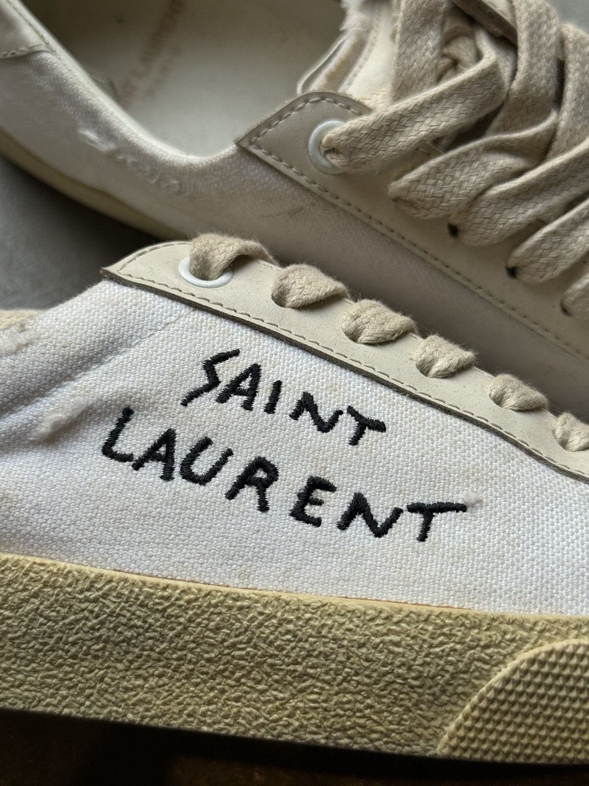 Saint Laurent Paris SAINT LAURENT Distressed Canvas Size US 6 / EU 39 - 2 Thumbnail