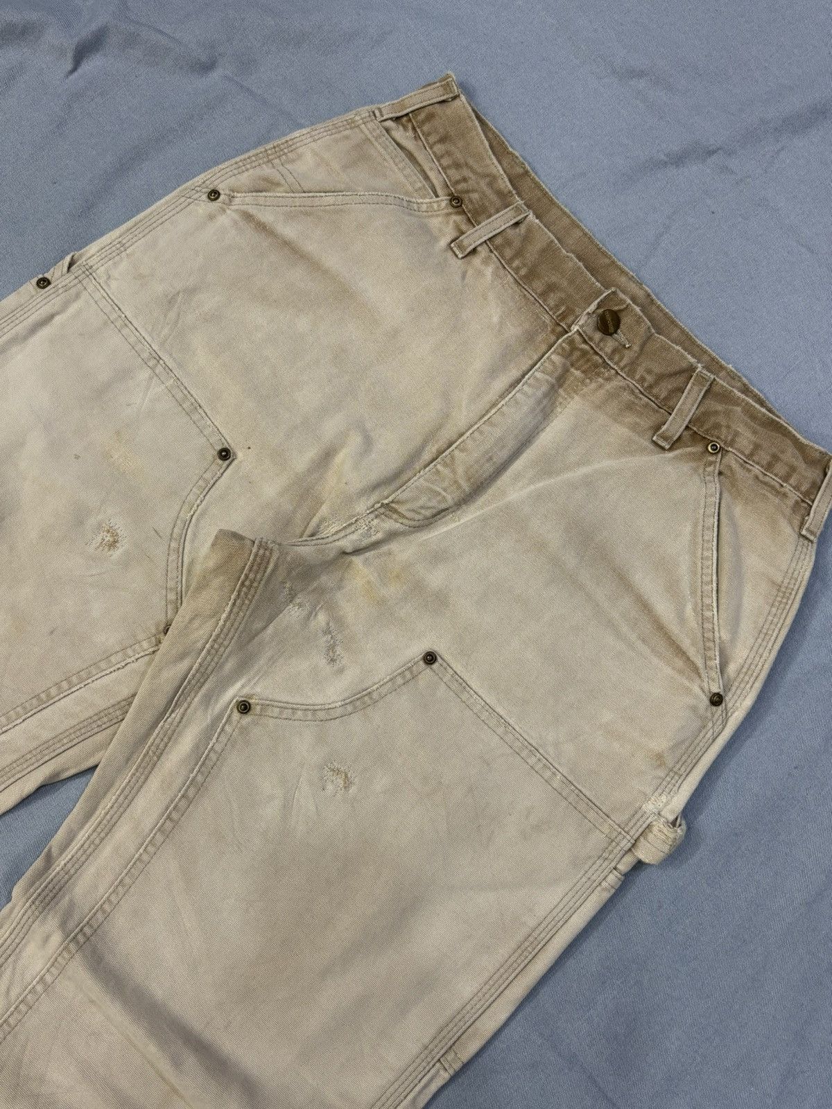 Carhartt Sunfade Carhartt BO1 BRN Double knee denim Size US 32 / EU 48 - 4 Thumbnail