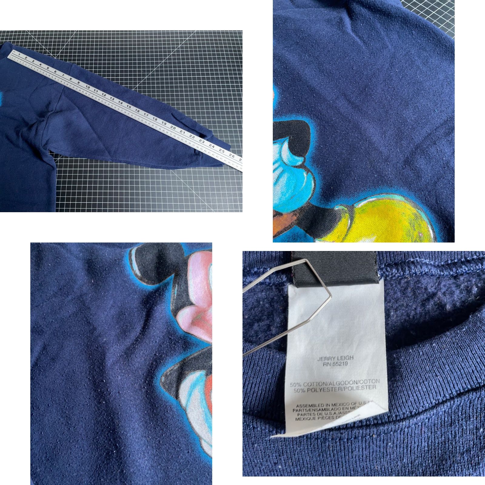 Mickey Unlimited VINTAGE Mickey Unlimited Sweatshirt Men 90s Mickey Mouse Crewneck Dark Blue Graphic Print Pullover Size US M / EU 48-50 / 2 - 8 Thumbnail