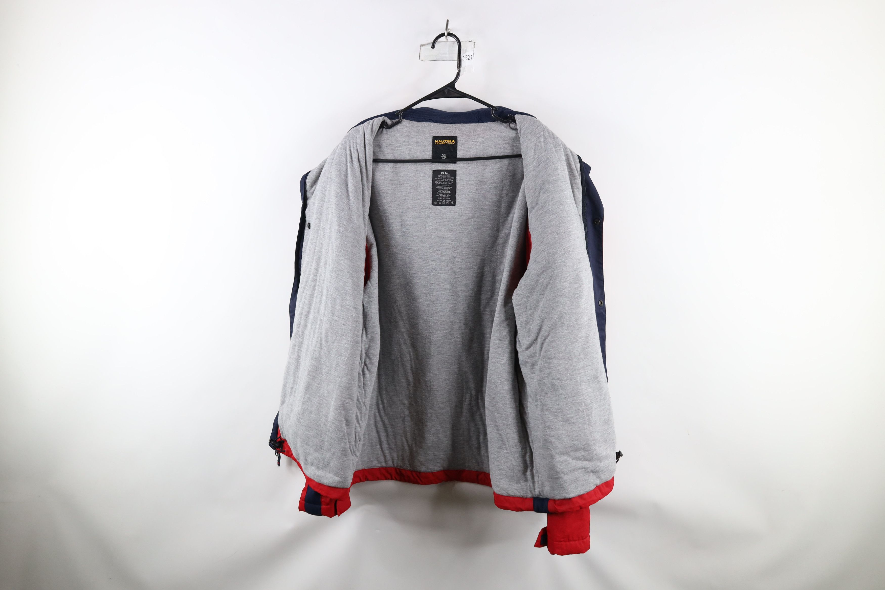 Nautica × Vintage Vintage 90s Nautica Competition Lined Hooded Full Zip Jacket Size US XL / EU 56 / 4 - 11 Thumbnail