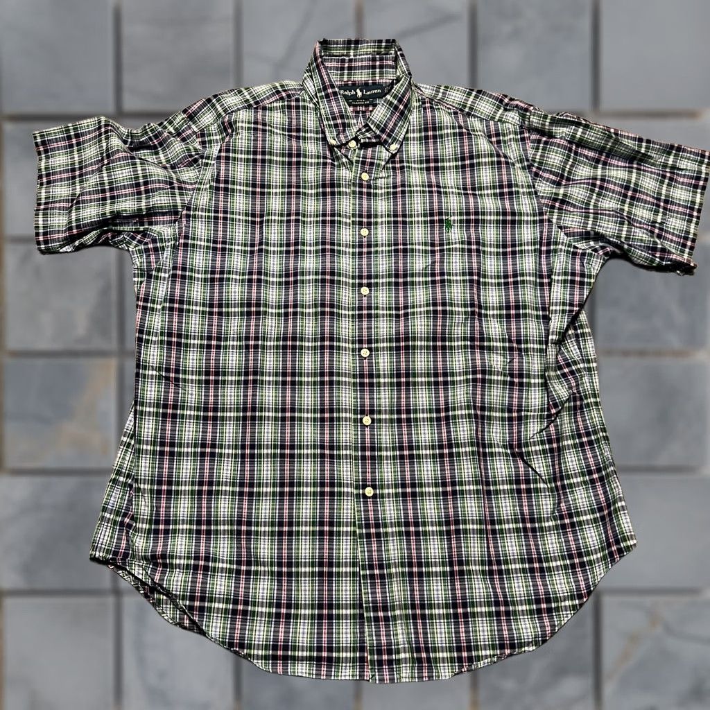 Polo Ralph Lauren Polo Ralph Lauren XL Blue Button Short Sleeve Classic Fit Mens Shirt Size US XL / EU 56 / 4 - 1 Thumbnail