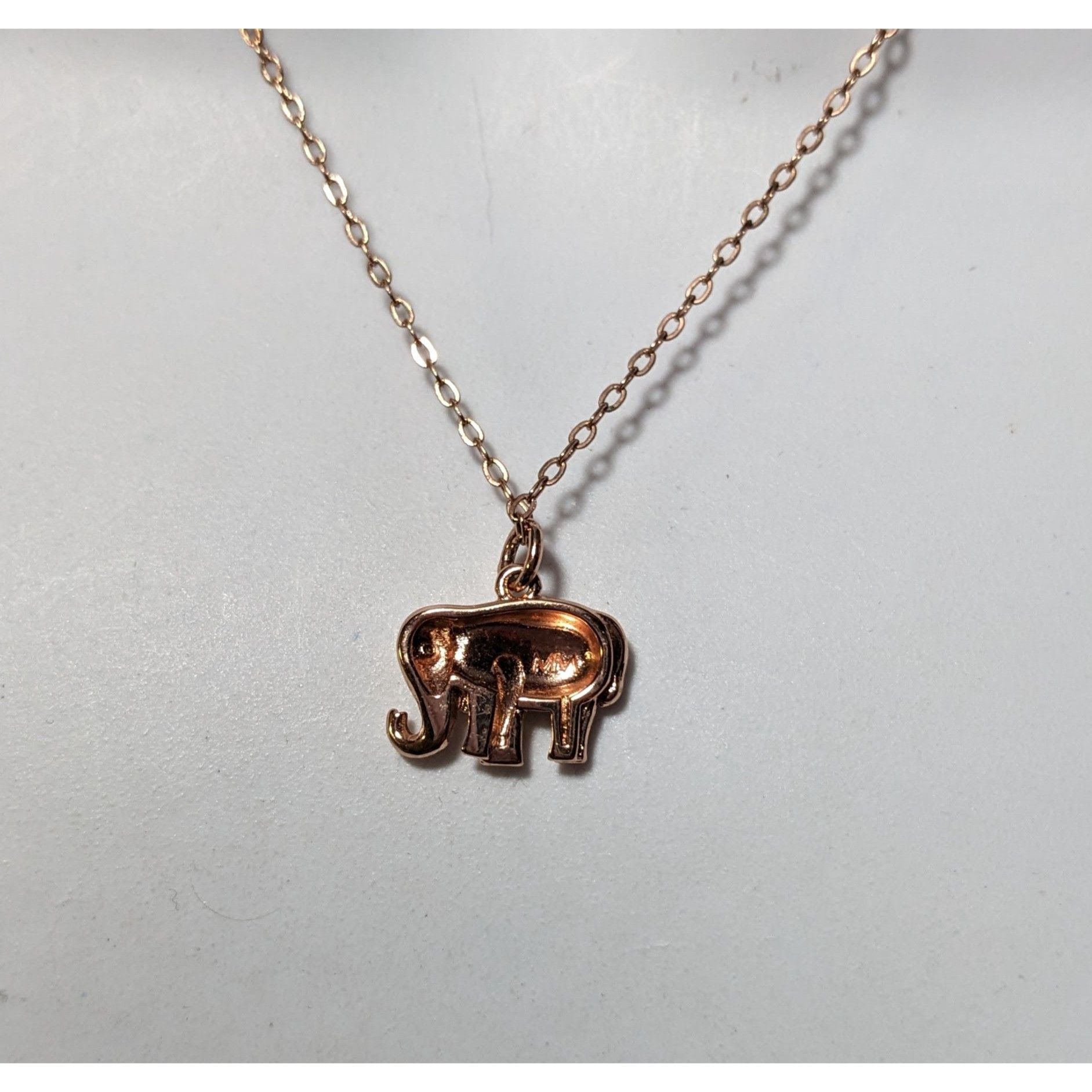 Other Minimalist Rose Gold Tone Elephant Pendant Necklace Size ONE SIZE - 5 Thumbnail