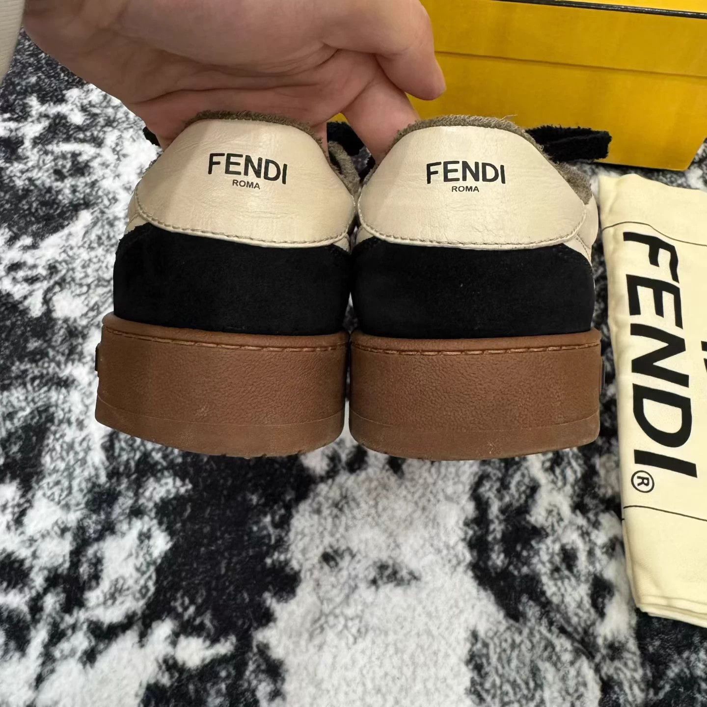Fendi FENDI Match Black & White Panda Sneakers 41.5 Size US 8.5 / EU 41-42 - 6 Thumbnail