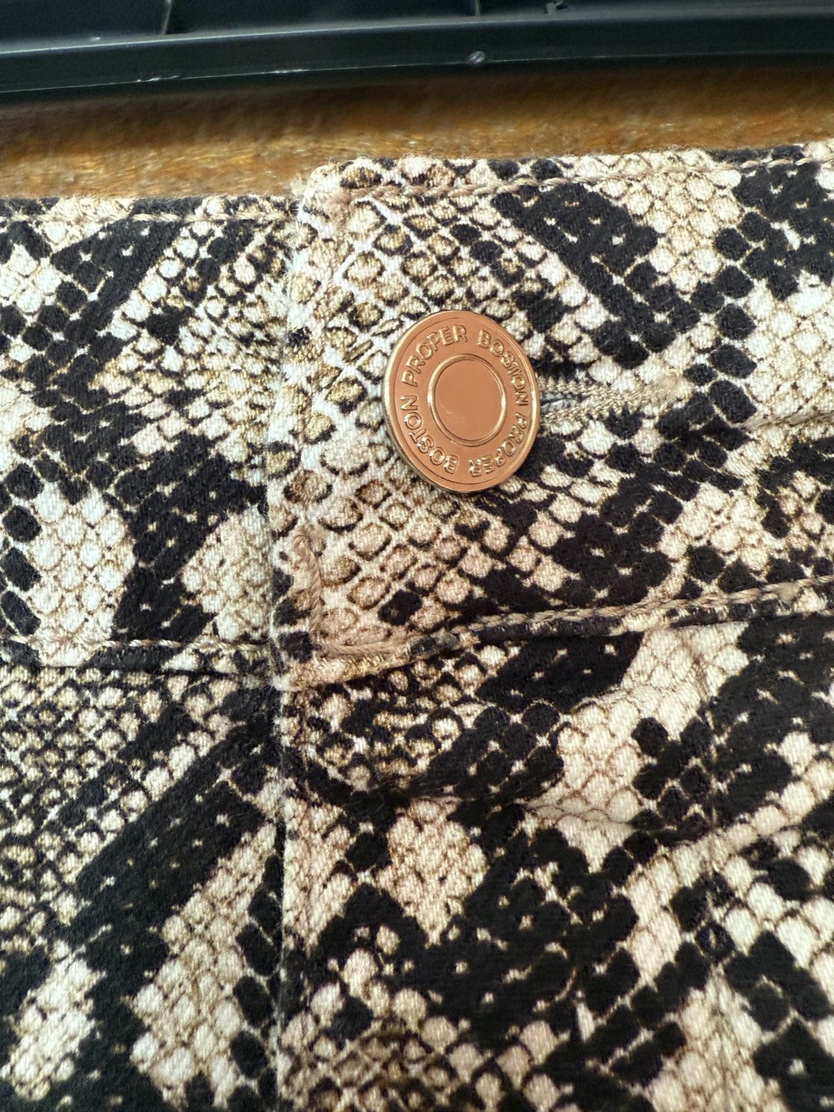 Boston Proper Boston Proper Women’s Plus Desert Python Print Denim Skort Size 40" / US 18 - 4 Thumbnail