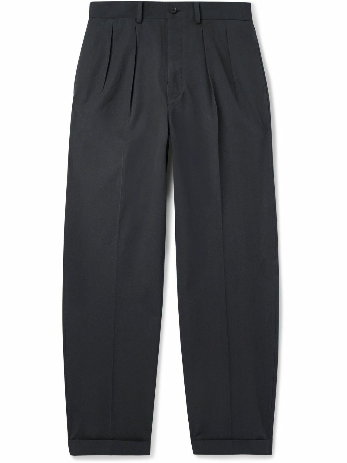 Kaptain Sunshine Pleated Cotton-Linen Gabardine Trousers (hem) Size US 32 / EU 48 - 1 Thumbnail