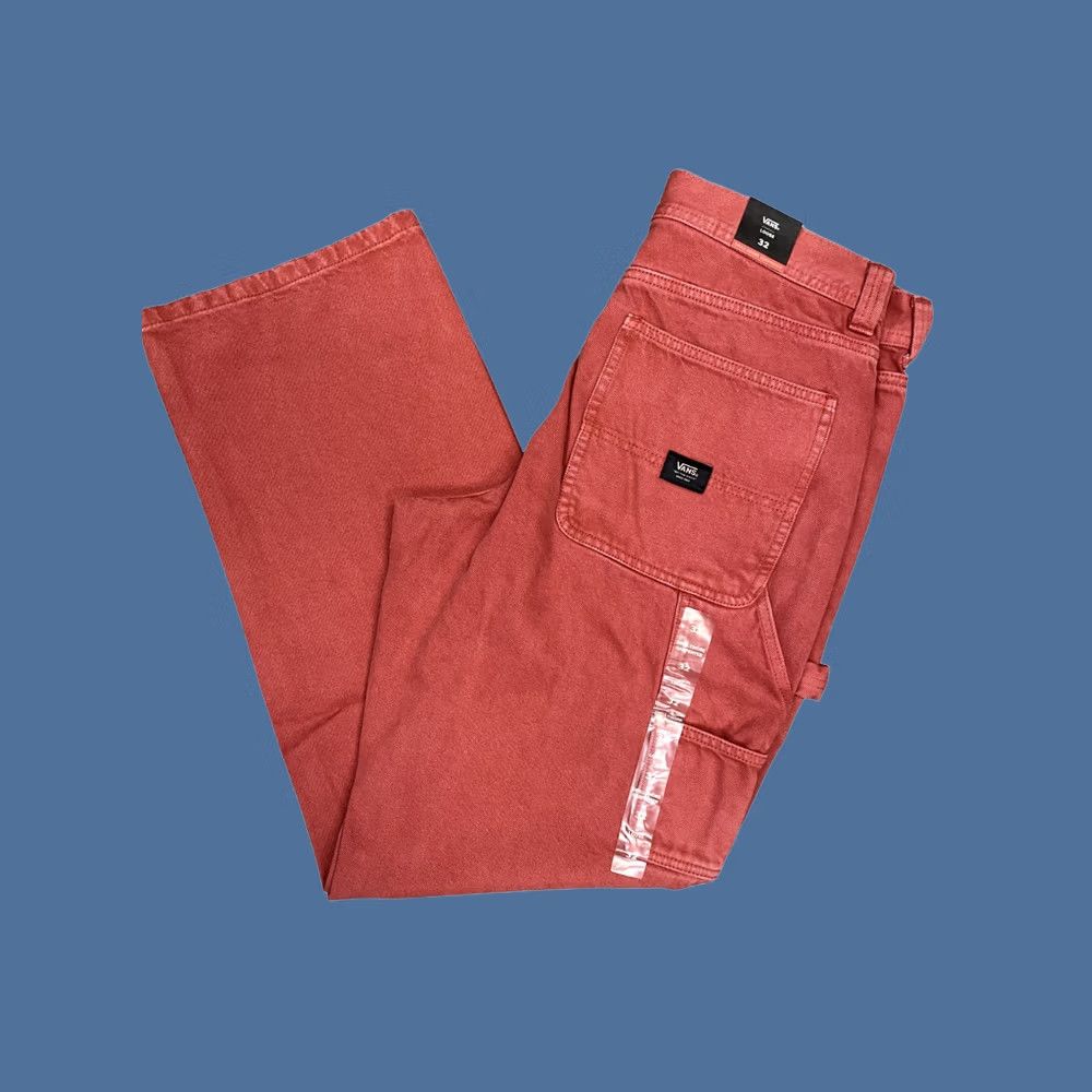Vans Vans Drill Chore Carpenter Loose Denim Pant Mens Size 32 Red Ochre Brand New Size US 32 / EU 48 - 1 Thumbnail
