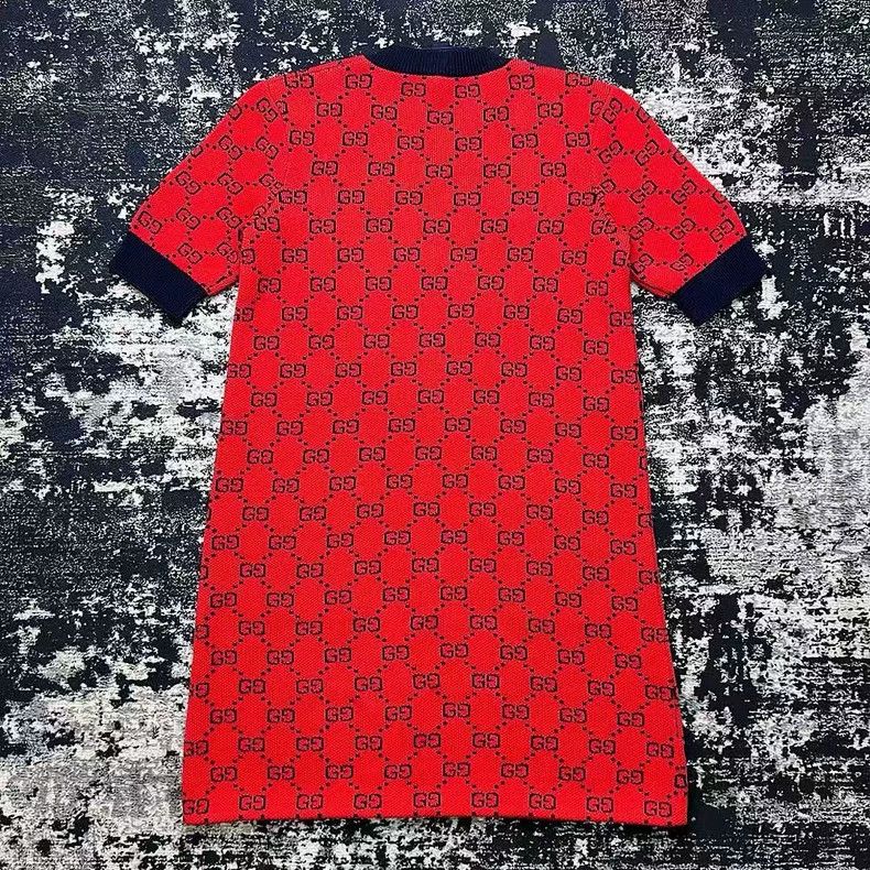 Gucci Gucci Double G jacquard red short-sleeved knitted dress Size S / US 4 / IT 40 - 5 Thumbnail