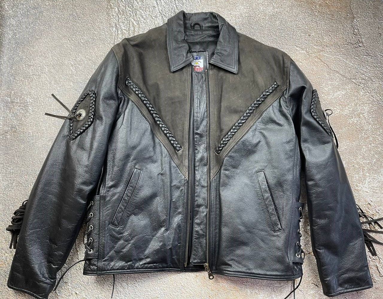 Vintage Indian Vintage leather jacket Size US L / EU 52-54 / 3 - 1 Thumbnail