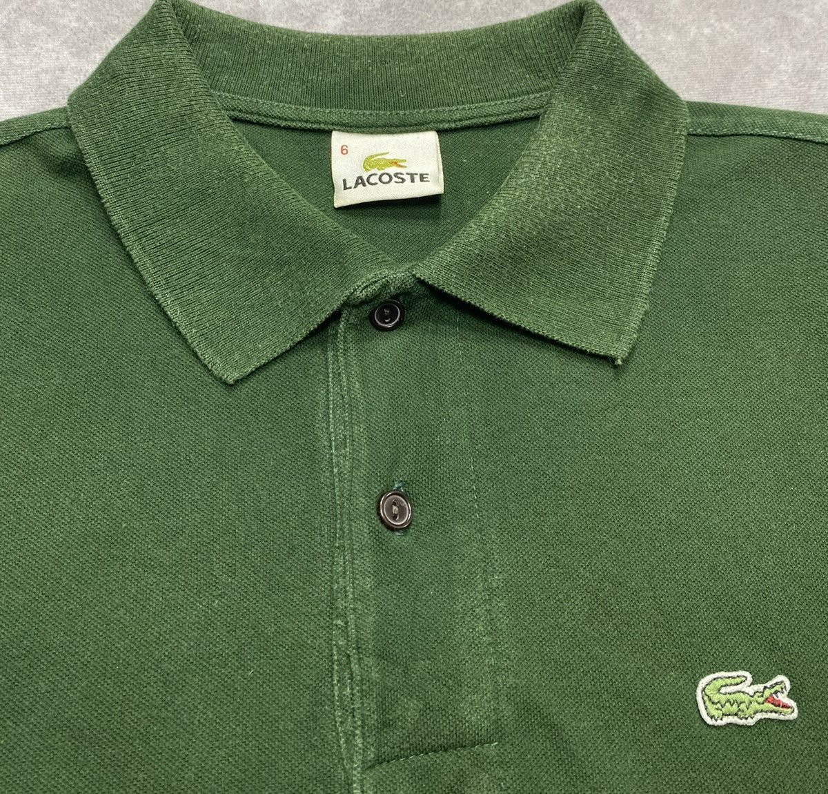 Lacoste Vintage Lacoste Forest Green Classic Fit Polo Shirt Size US M / EU 48-50 / 2 - 2 Thumbnail