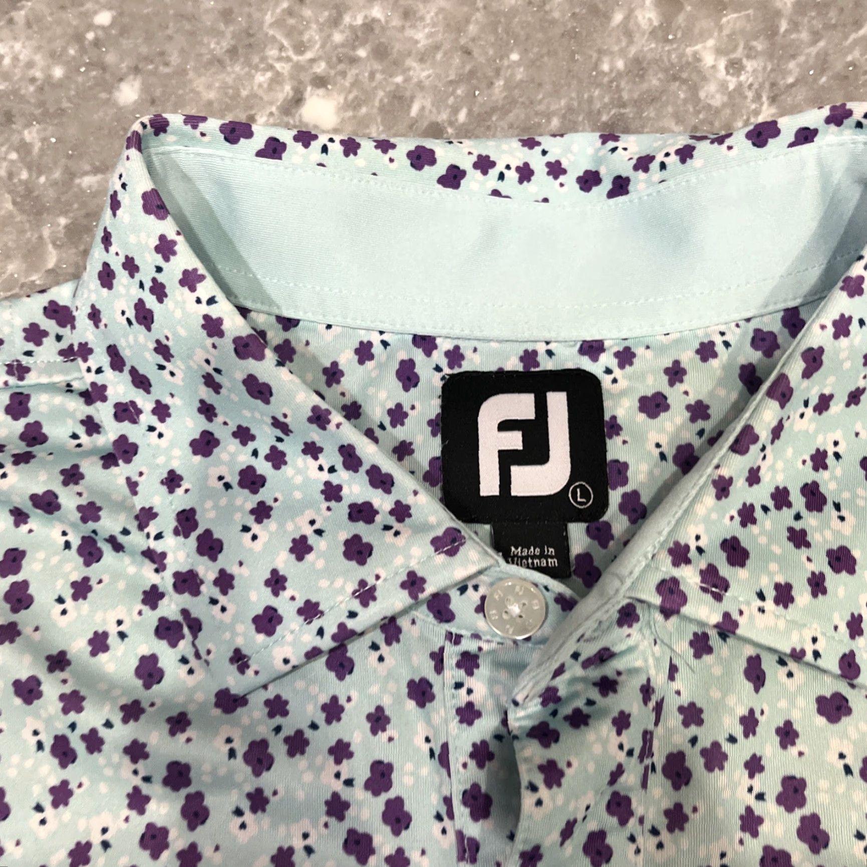 Footjoy FootJoy Polo Shirt Mens Regular Large Blue Short Sleeve Embroidered Logo Golf Size US L / EU 52-54 / 3 - 3 Thumbnail