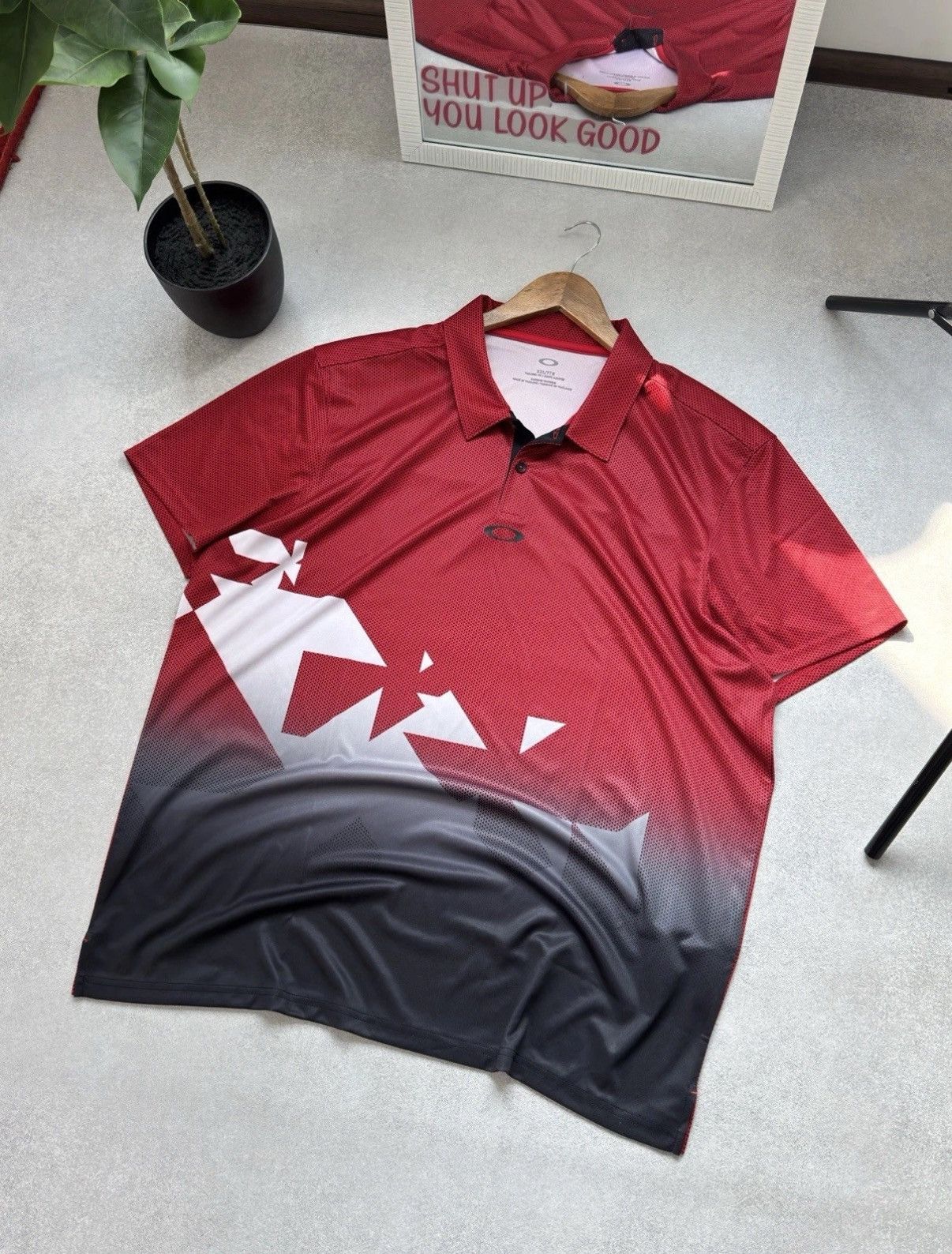 Oakley Oakley Center Logo Red Polo T Shirt Polyester Size XXL Size US XXL / EU 58 / 5 - 3 Thumbnail