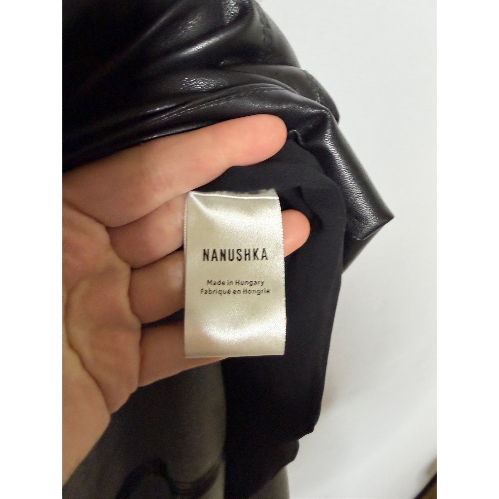 Nanushka Nanushka The Sharma Black Faux leather tie front dress sz XS Size XS / US 0-2 / IT 36-38 - 11 Thumbnail