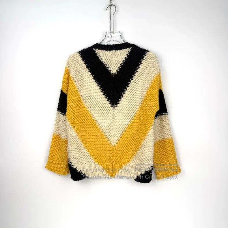 Loewe Loewe Yellow twill wool sweater Size S / US 4 / IT 40 - 4 Thumbnail