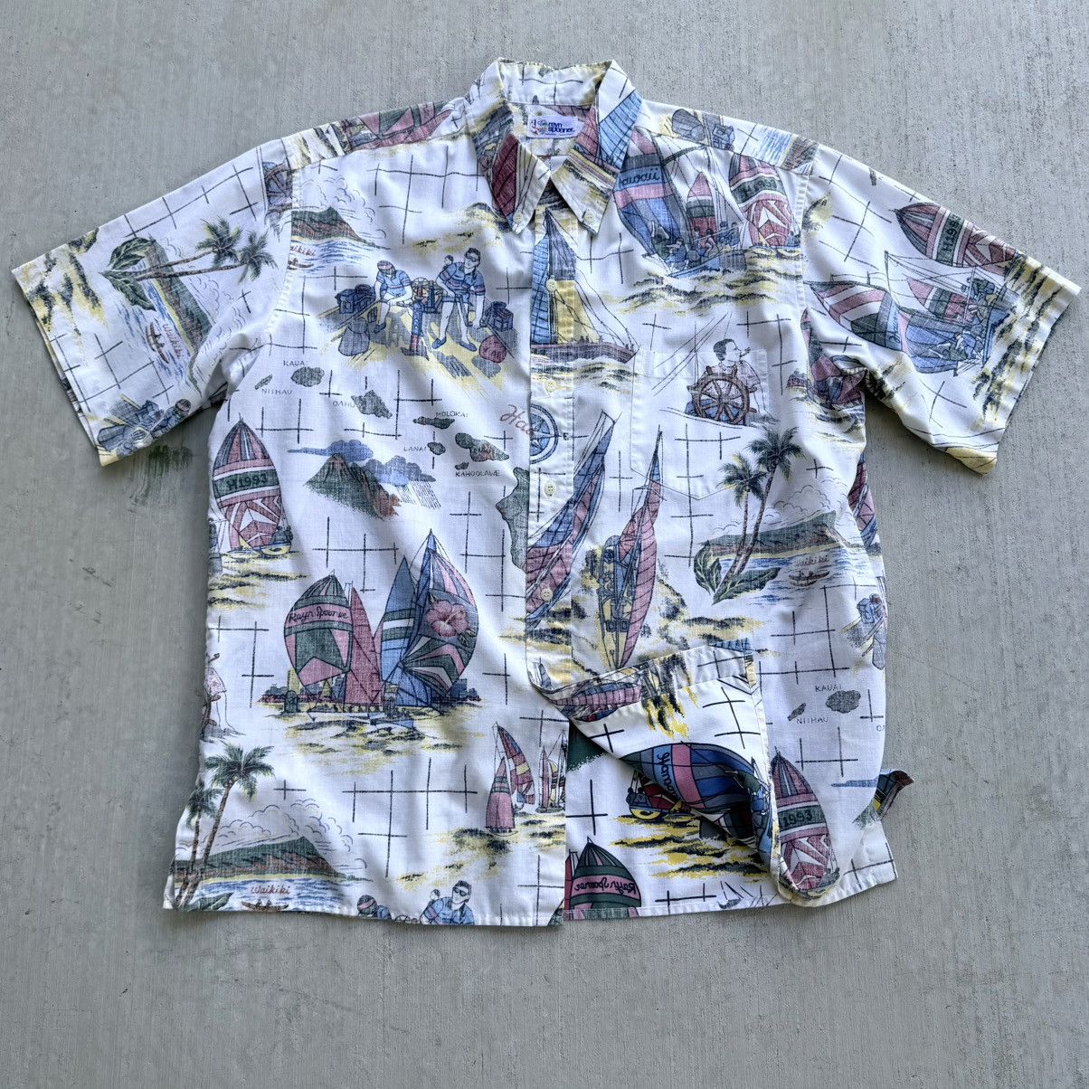 Reyn Spooner Vintage Reyn Spooner Hawaiian Shirt Sailing Australia Size US XL / EU 56 / 4 - 1 Thumbnail