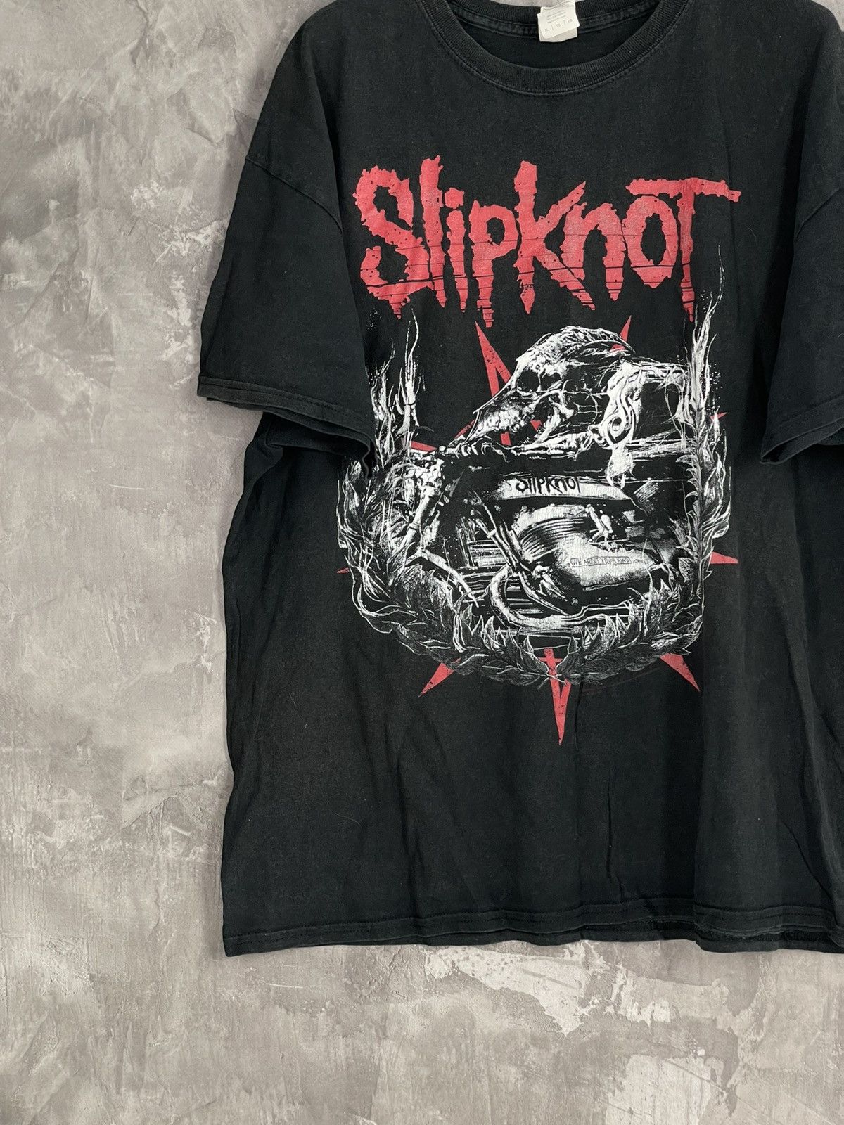 Band Tees × Slipknot × Vintage Mens Vintage Slipknot T Shirt rock band tee overprint rare Size US XL / EU 56 / 4 - 5 Thumbnail